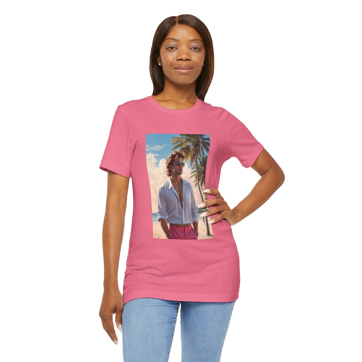 Man On The Beach Jersey Short Sleeve Tee