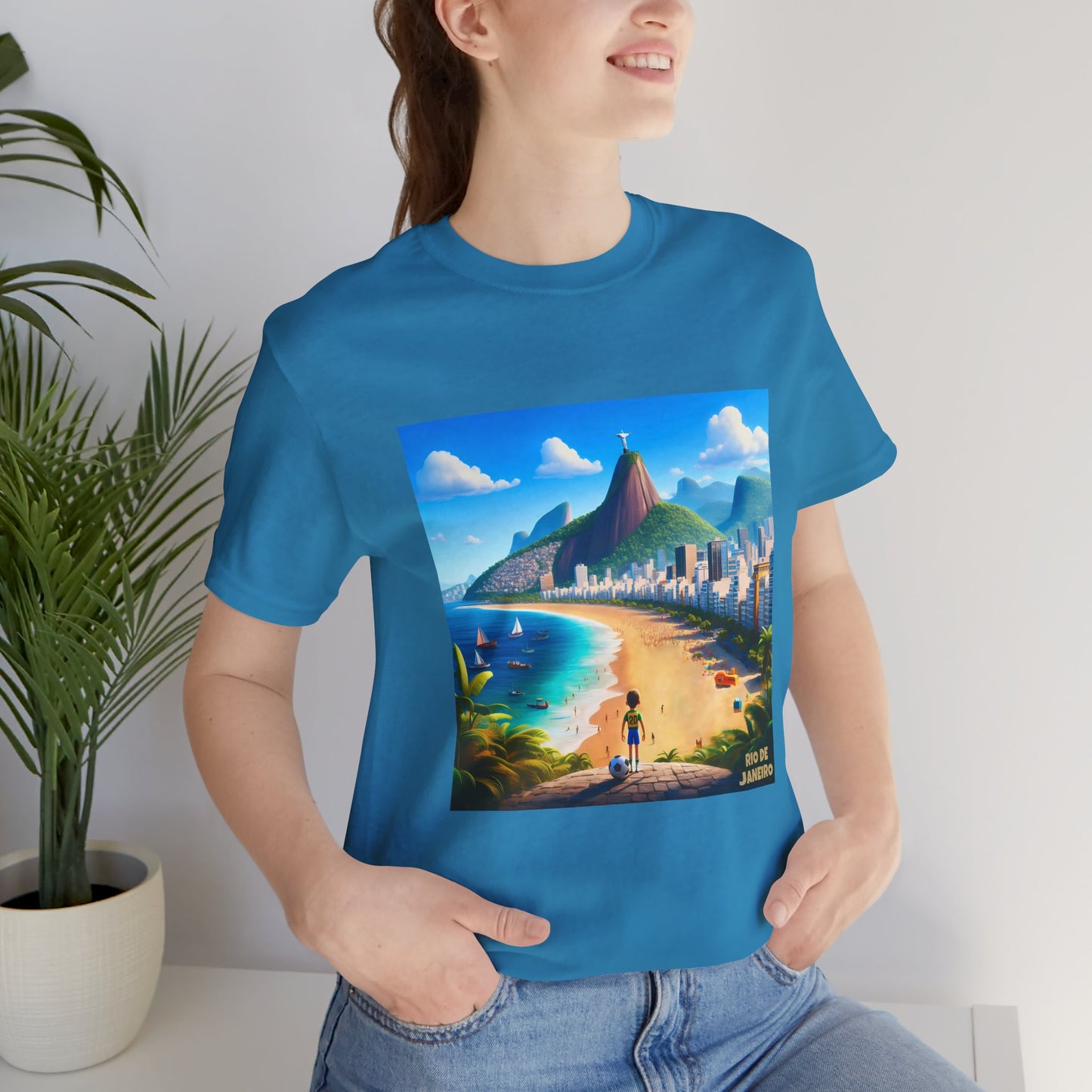 Rio De Janeiro Disney Pixar Style Jersey Short Sleeve Tee