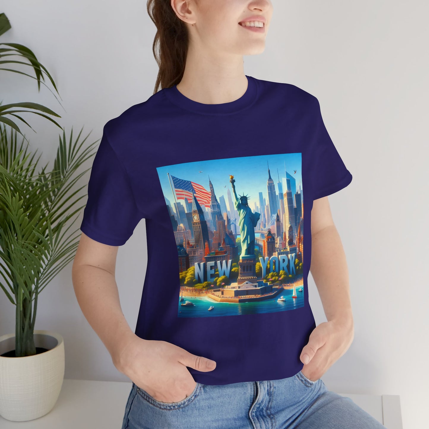 New York Disney Pixar Style Jersey Short Sleeve Tee