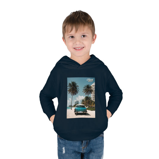 Vintage Car On The Beach Toddler Pullover Fleece Hoodie