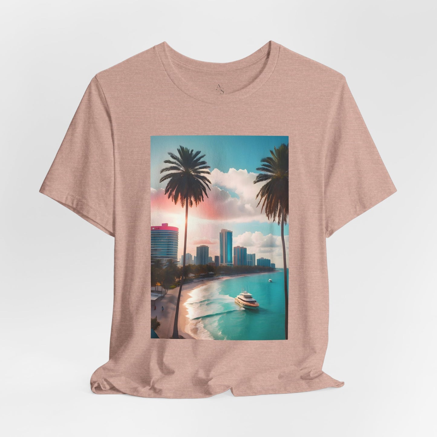 Miami Sunset Jersey Short Sleeve Tee