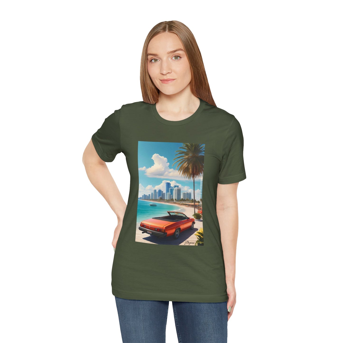 Car On The Beach Jersey Short Sleeve Tee