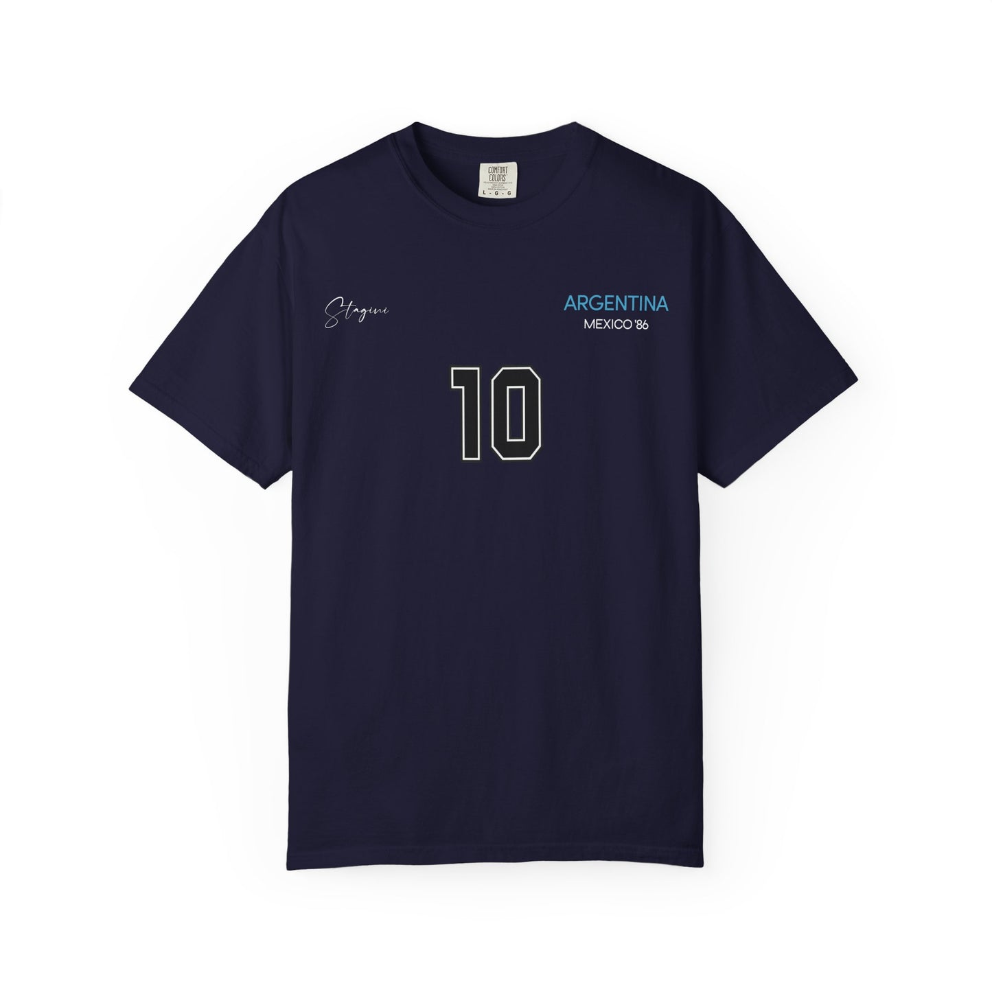 Argentina Football World Champions Mexico '86 Retro Graphic T-Shirt