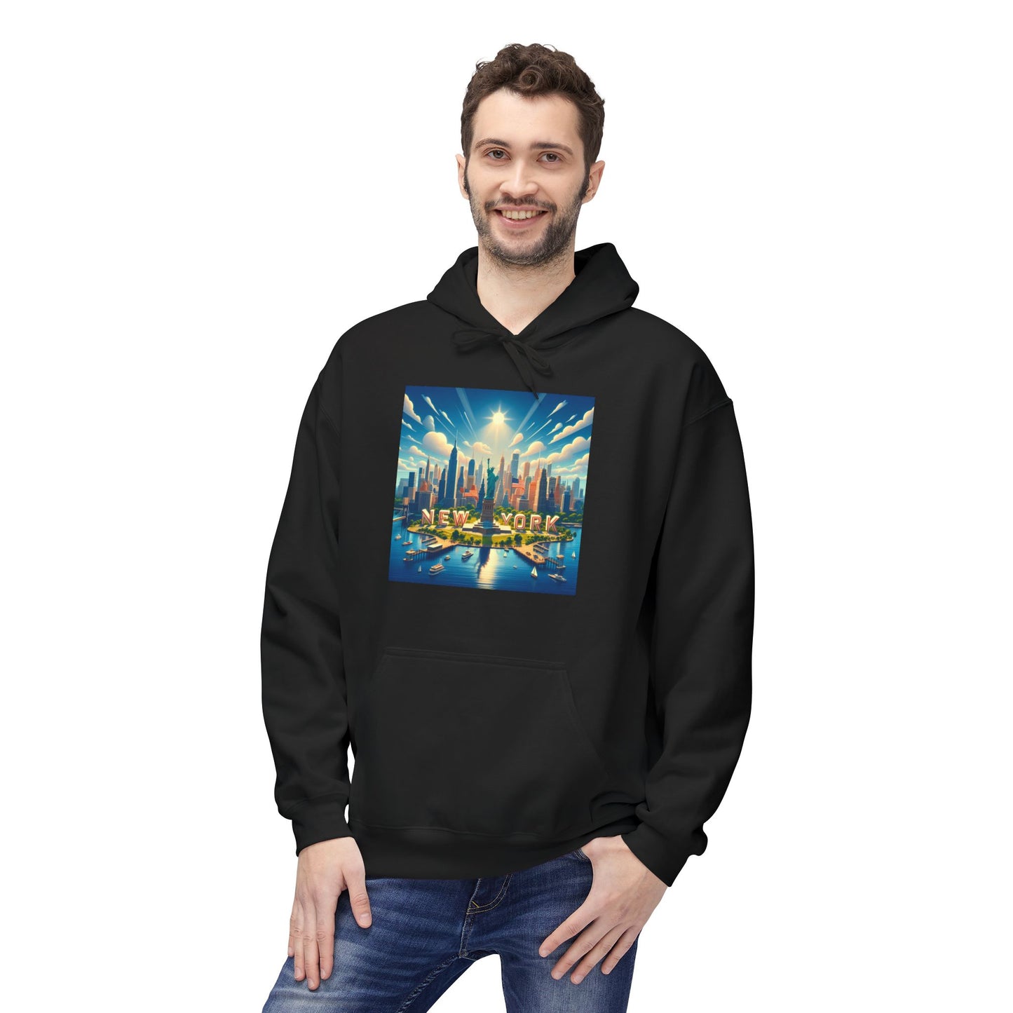 NY Disney Pixar Style Midweight Softstyle Fleece Hoodie