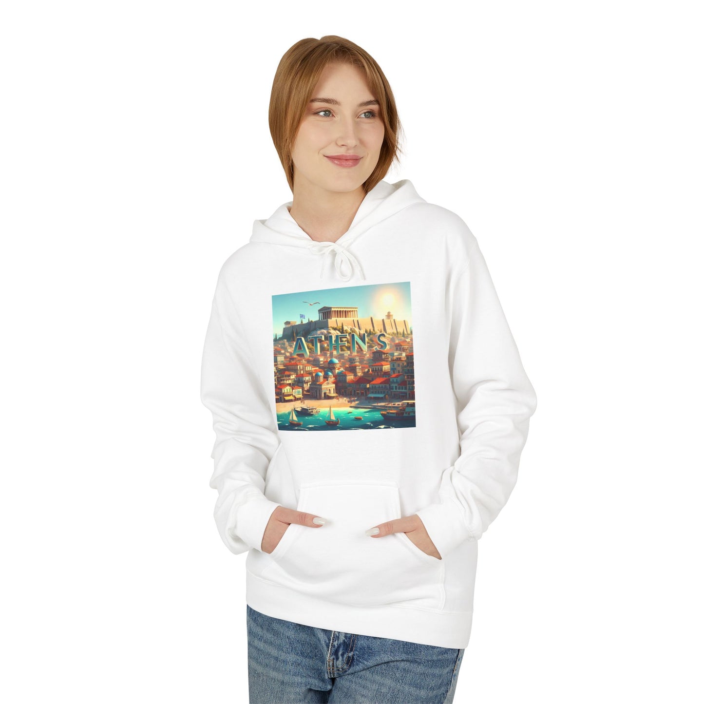 Athens Disney Pixar Style Midweight Softstyle Fleece Hoodie