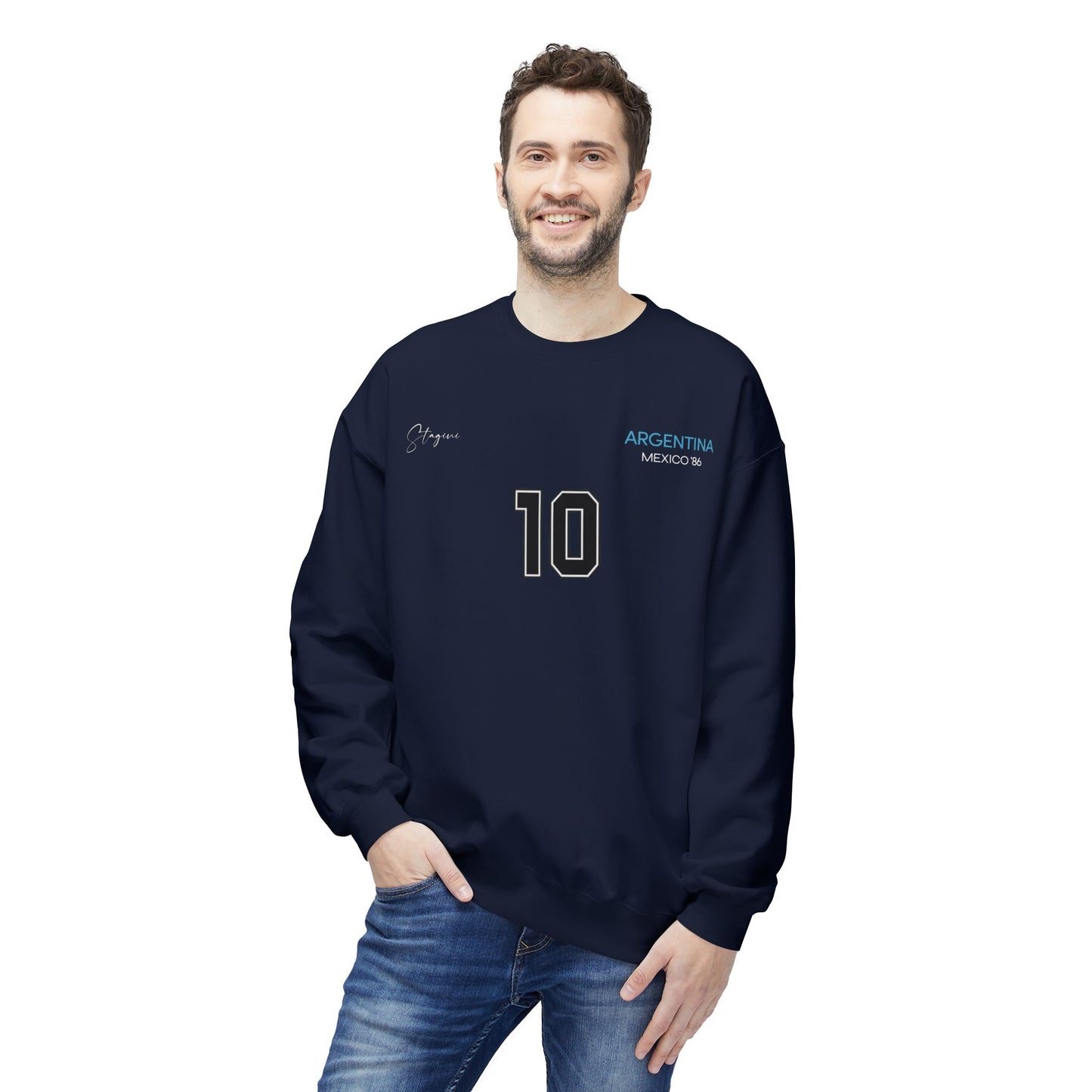 Argentina Football World Champions Mexico '86 Retro Graphic Sweatshirt