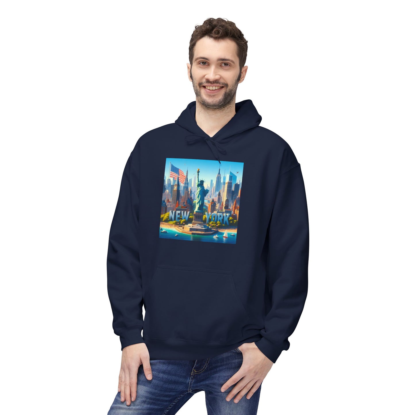 NY Disney Pixar Style Midweight Softstyle Fleece Hoodie