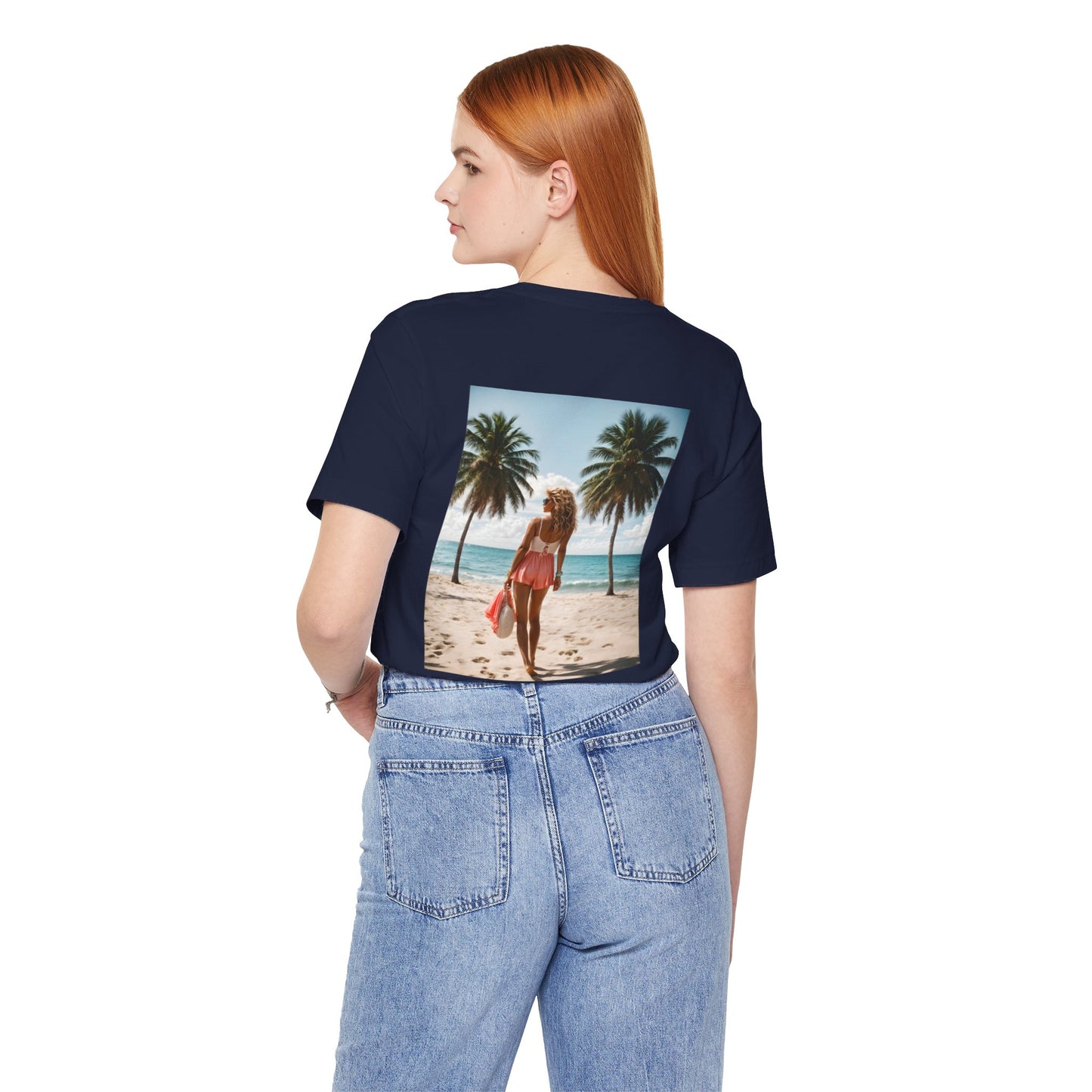 Breathtaking Beach View Jersey Short Sleeve Tee