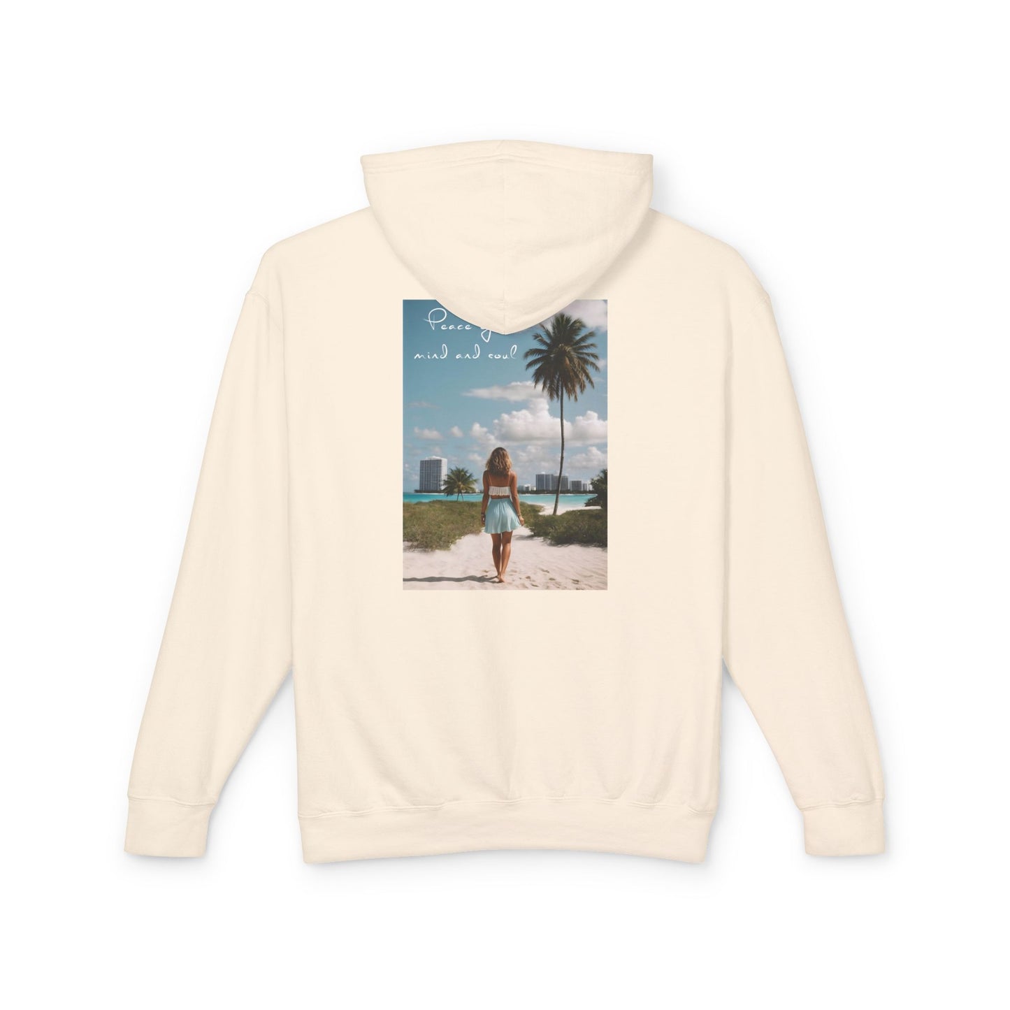 Peace Of Mind And Soul Lightweight Hooded Sweatshirt