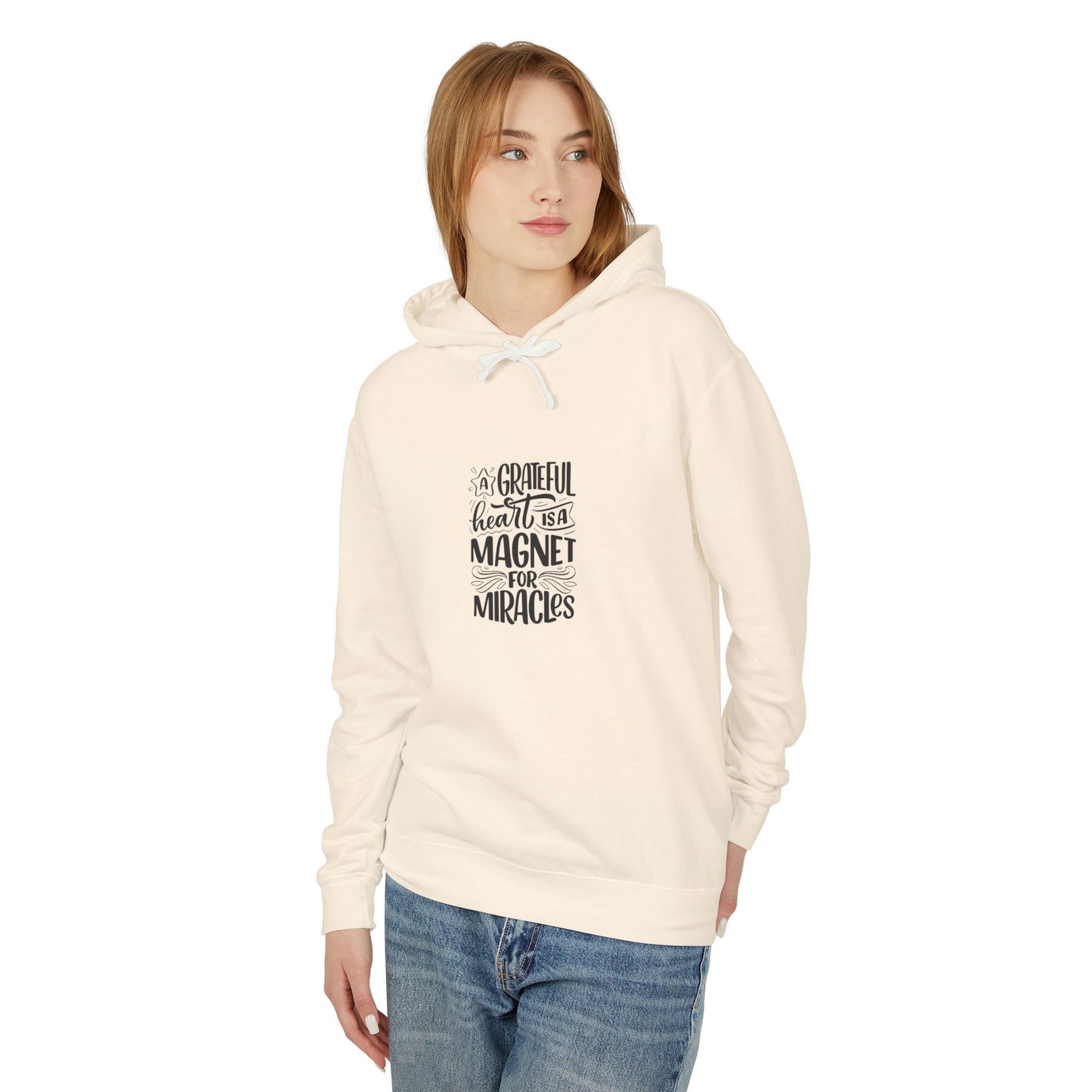 Peace Of Mind And Soul Lightweight Hooded Sweatshirt