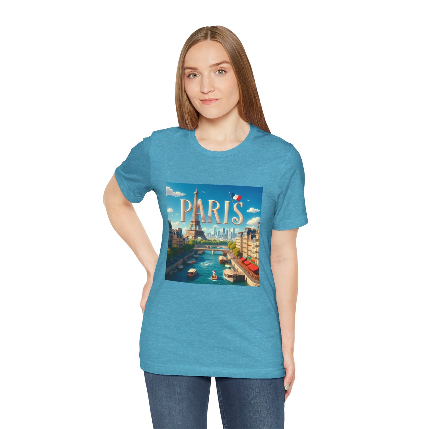 Paris Disney Pixar Style Jersey Short Sleeve Tee