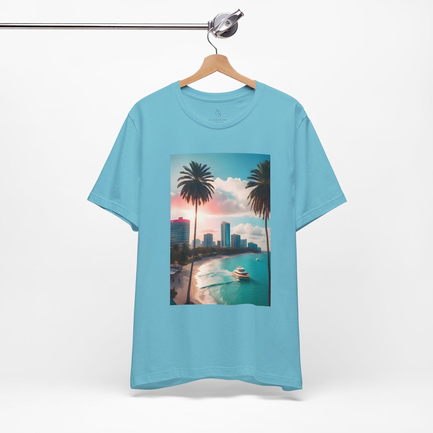 Miami Sunset Jersey Short Sleeve Tee