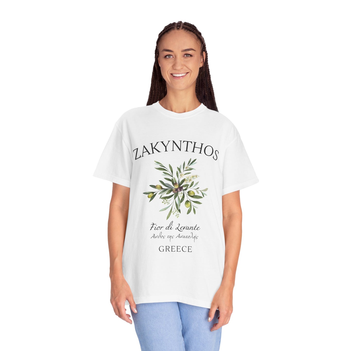 Zakynthos Floral Graphic T-Shirt - Greece Travel Tee