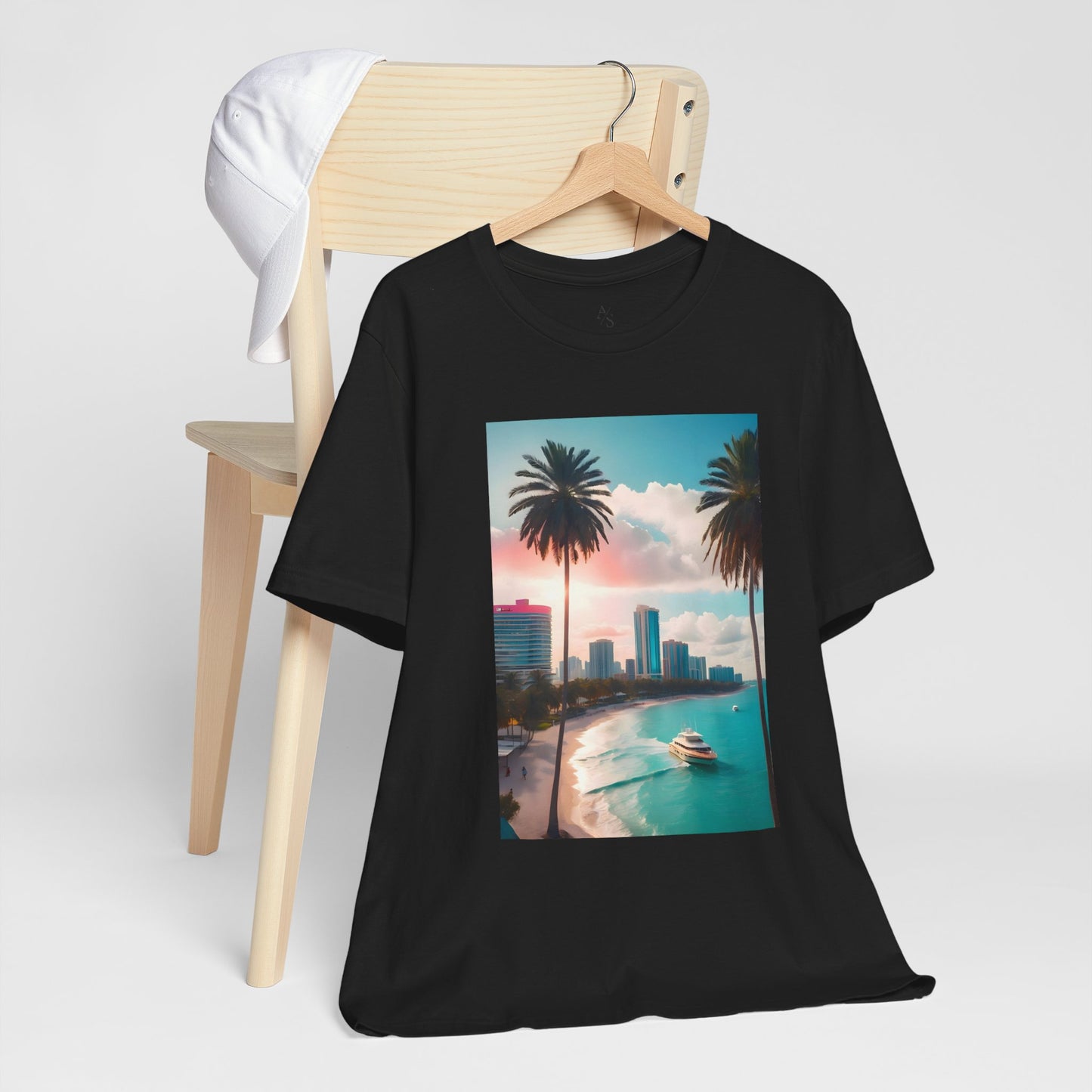 Miami Sunset Jersey Short Sleeve Tee