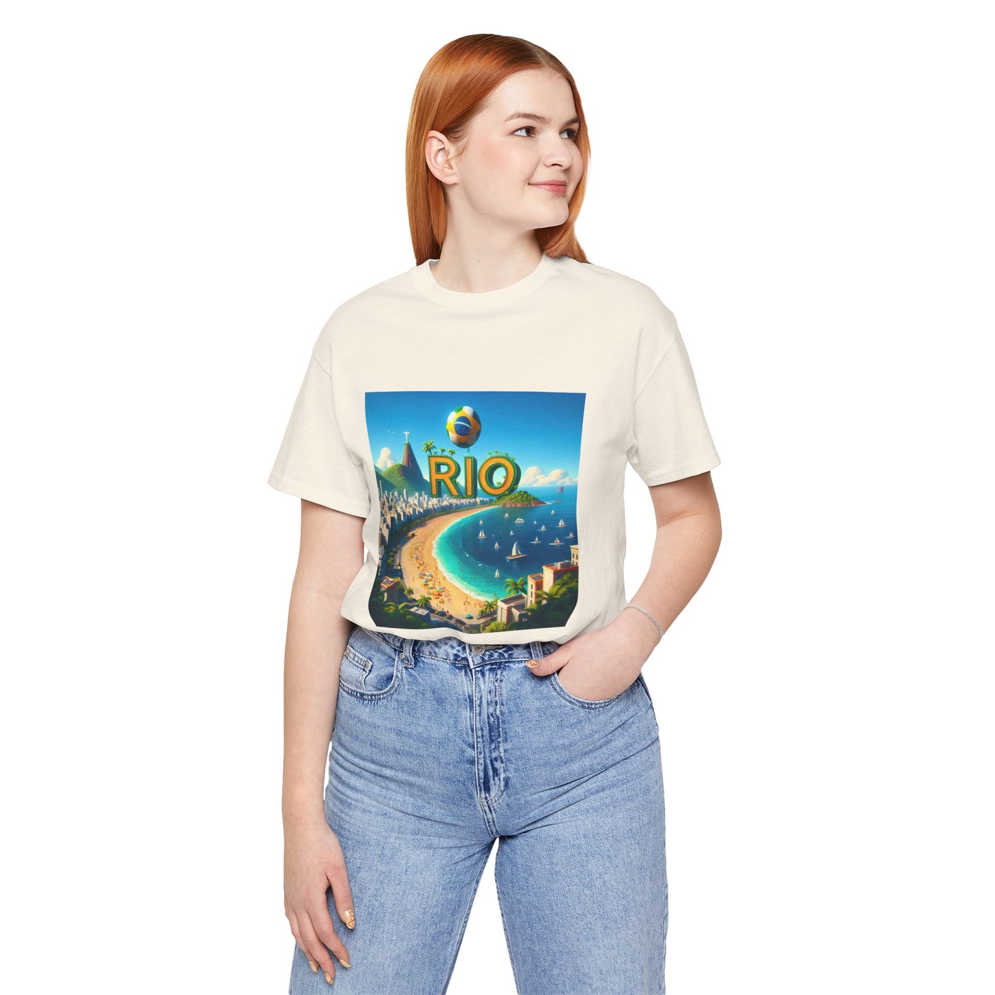 Rio Copacabana Beach Disney Pixar Style Jersey Short Sleeve Tee