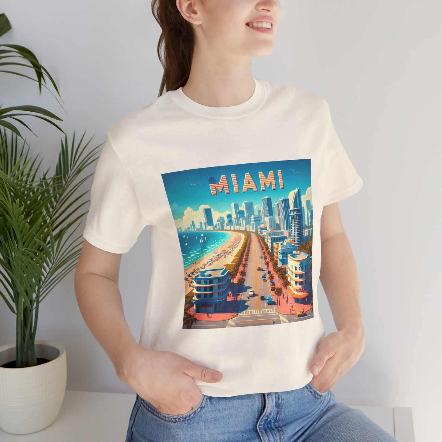 Miami Disney Pixar Style Jersey Short Sleeve Tee