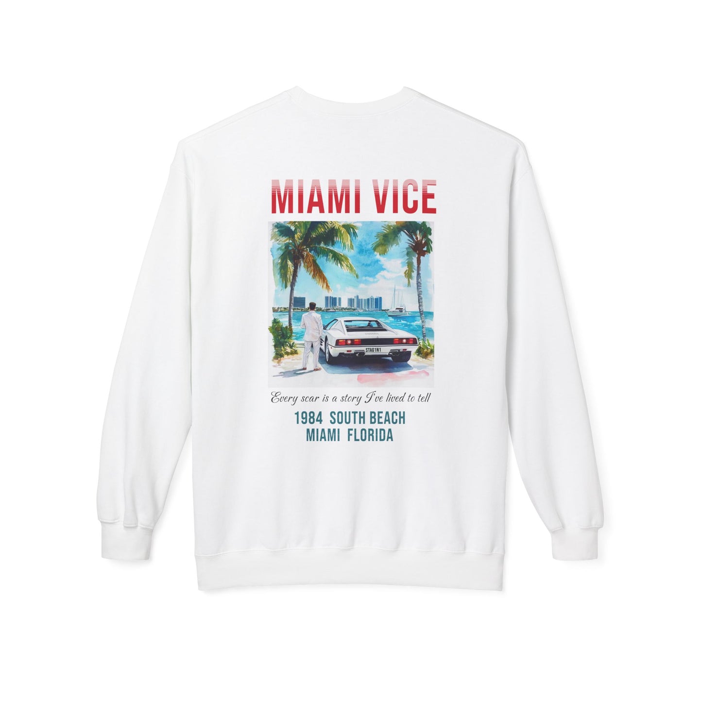 Miami Vice Midweight Softstyle Fleece Crewneck Sweatshirt