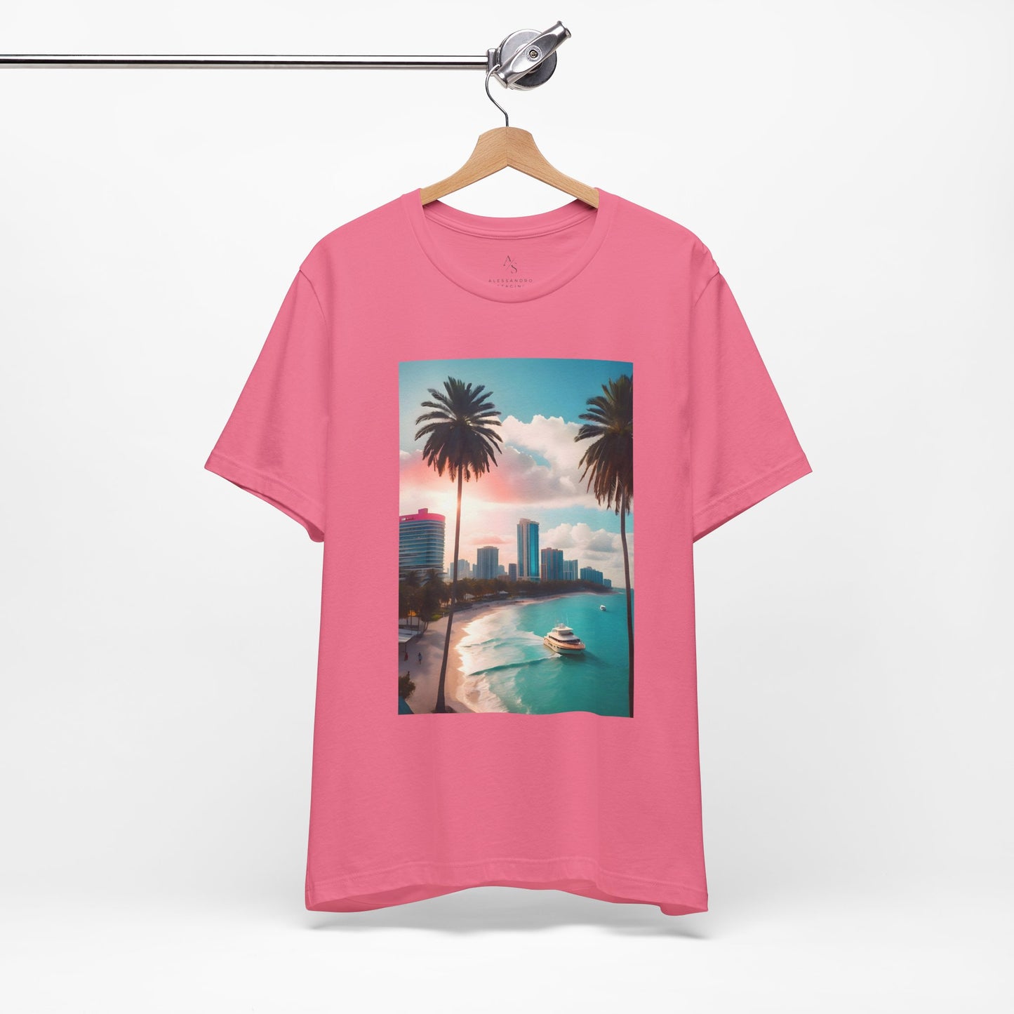 Miami Sunset Jersey Short Sleeve Tee