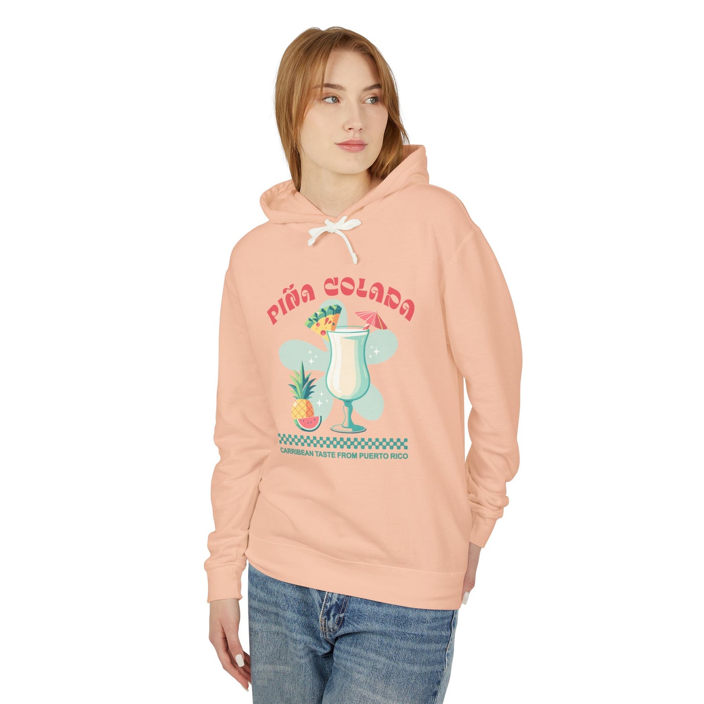 Pina Colada Caribbean Cocktail Puerto Rico Graphic Hoodie