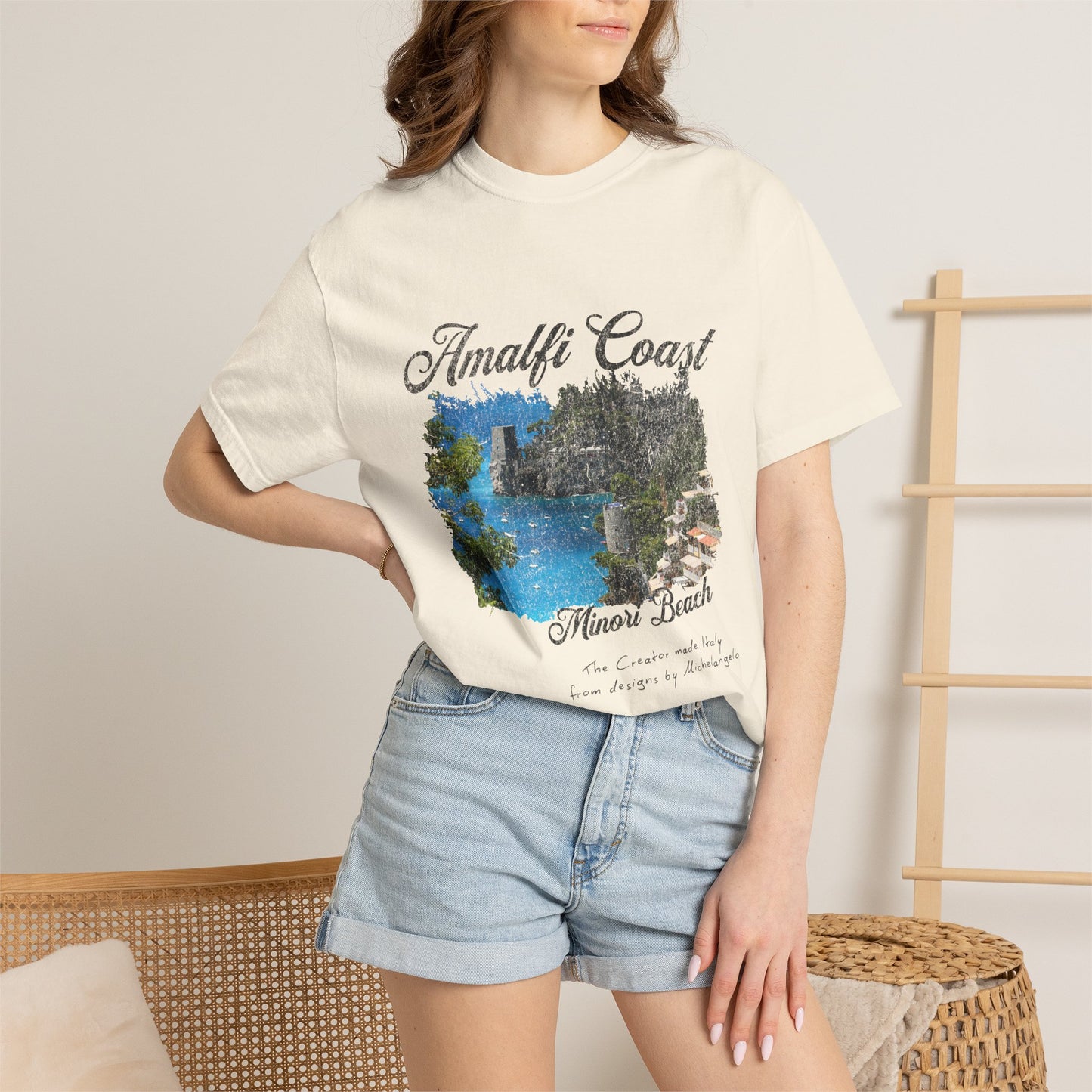 Amalfi Italy Minori Beach Graphic T-Shirt