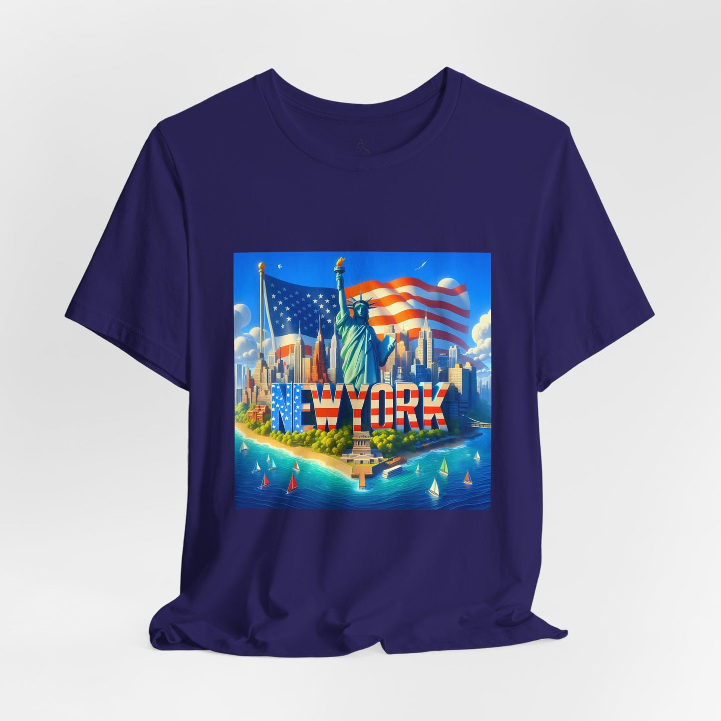 New York Disney Pixar Style Jersey Short Sleeve Tee