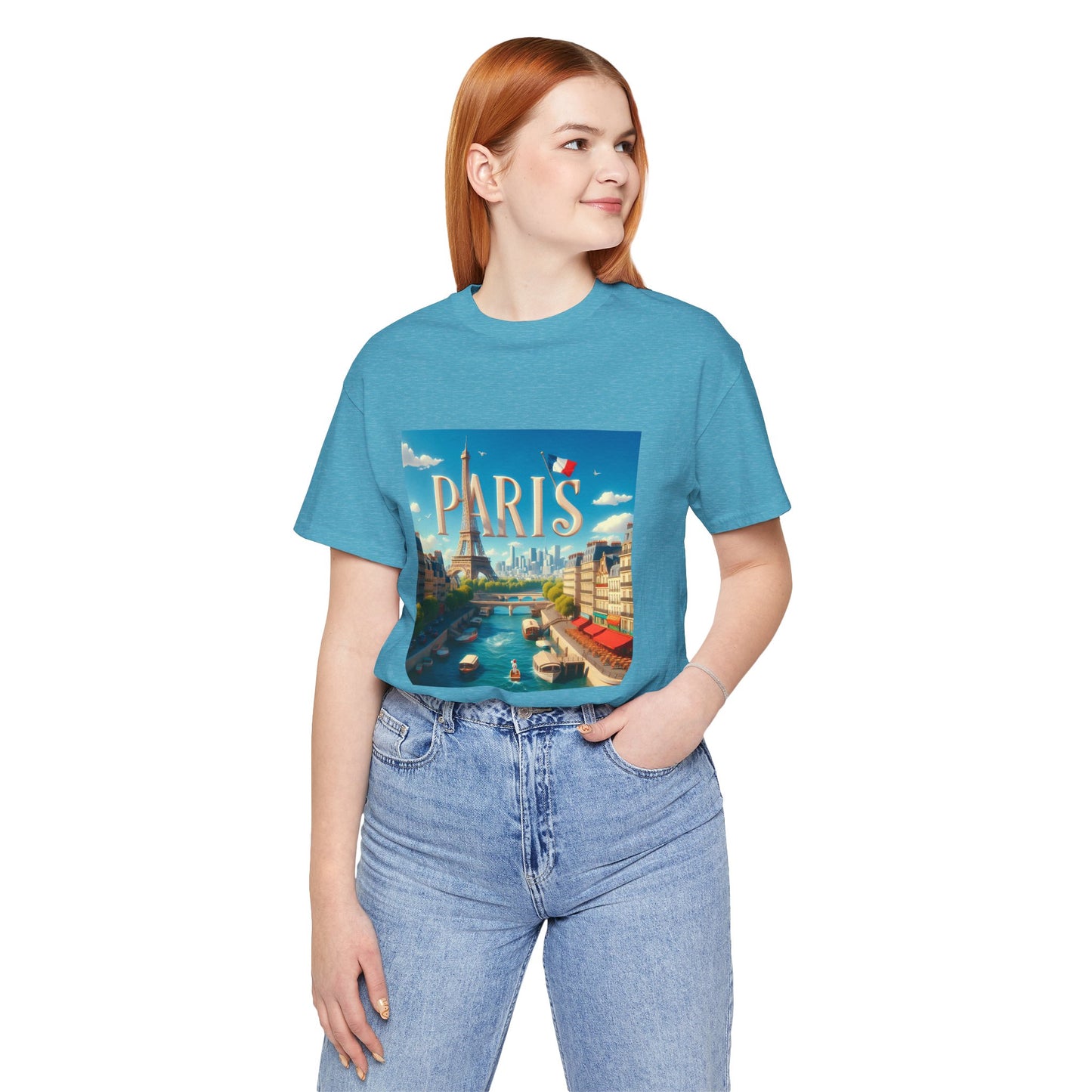 Paris Disney Pixar Style Jersey Short Sleeve Tee