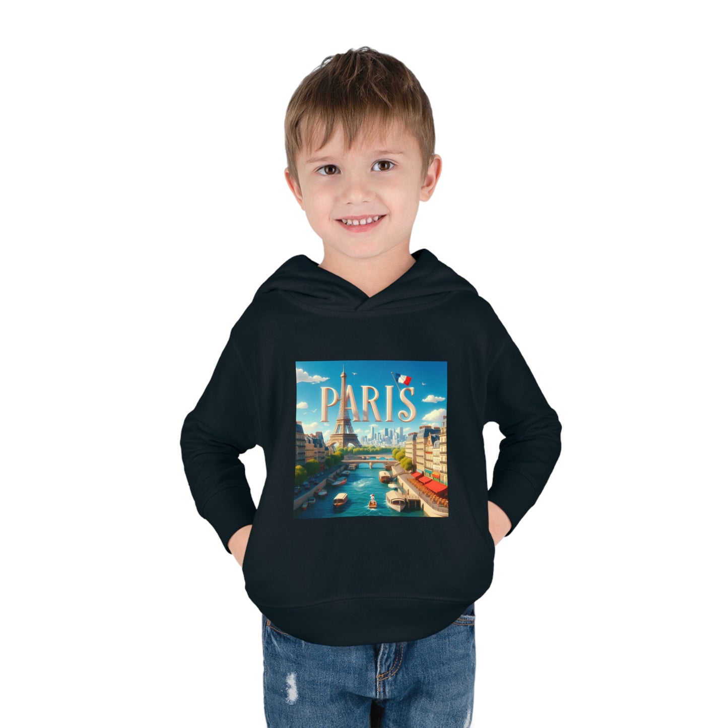 Paris Disney Pixar Style Toddler Pullover Fleece Hoodie