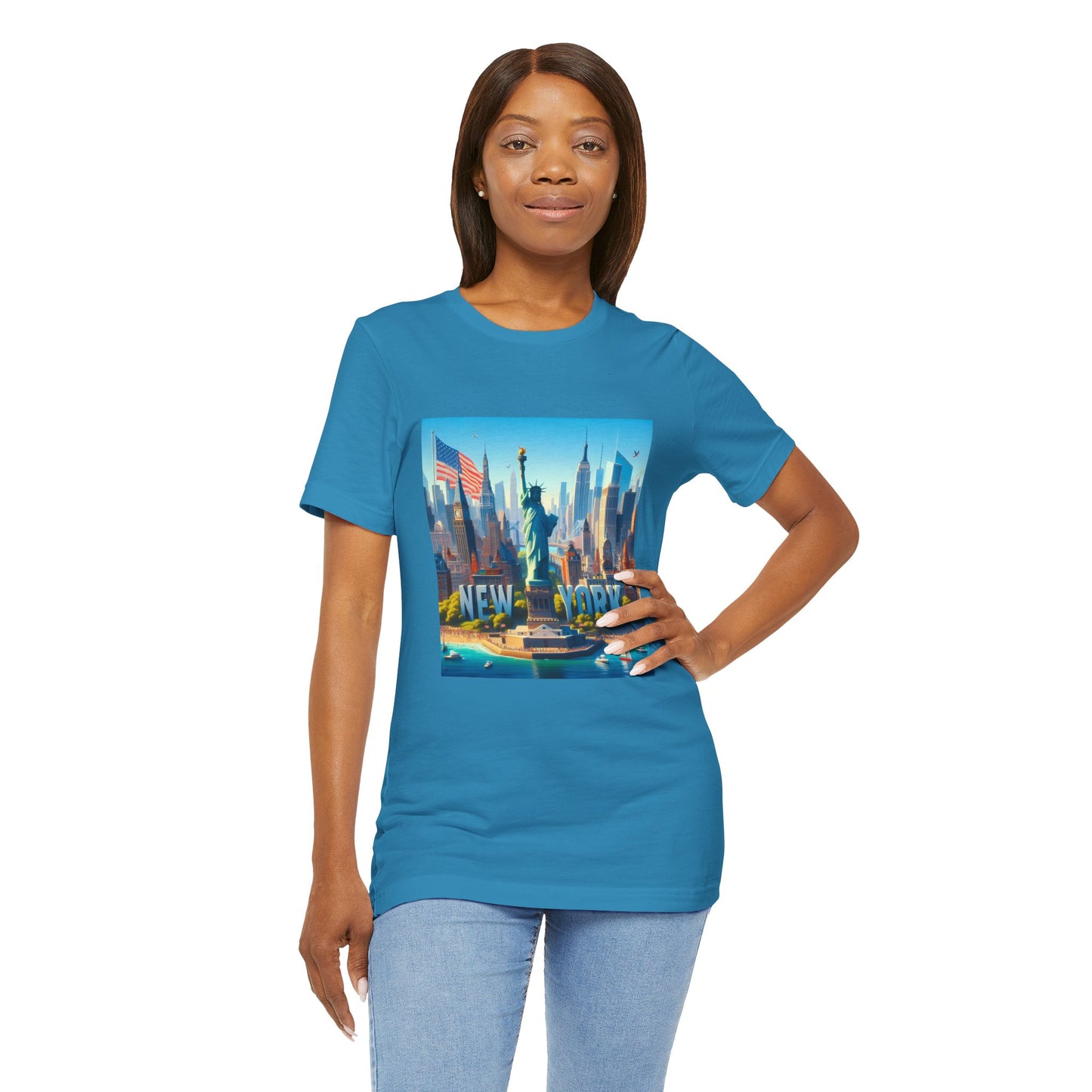 New York Disney Pixar Style Jersey Short Sleeve Tee