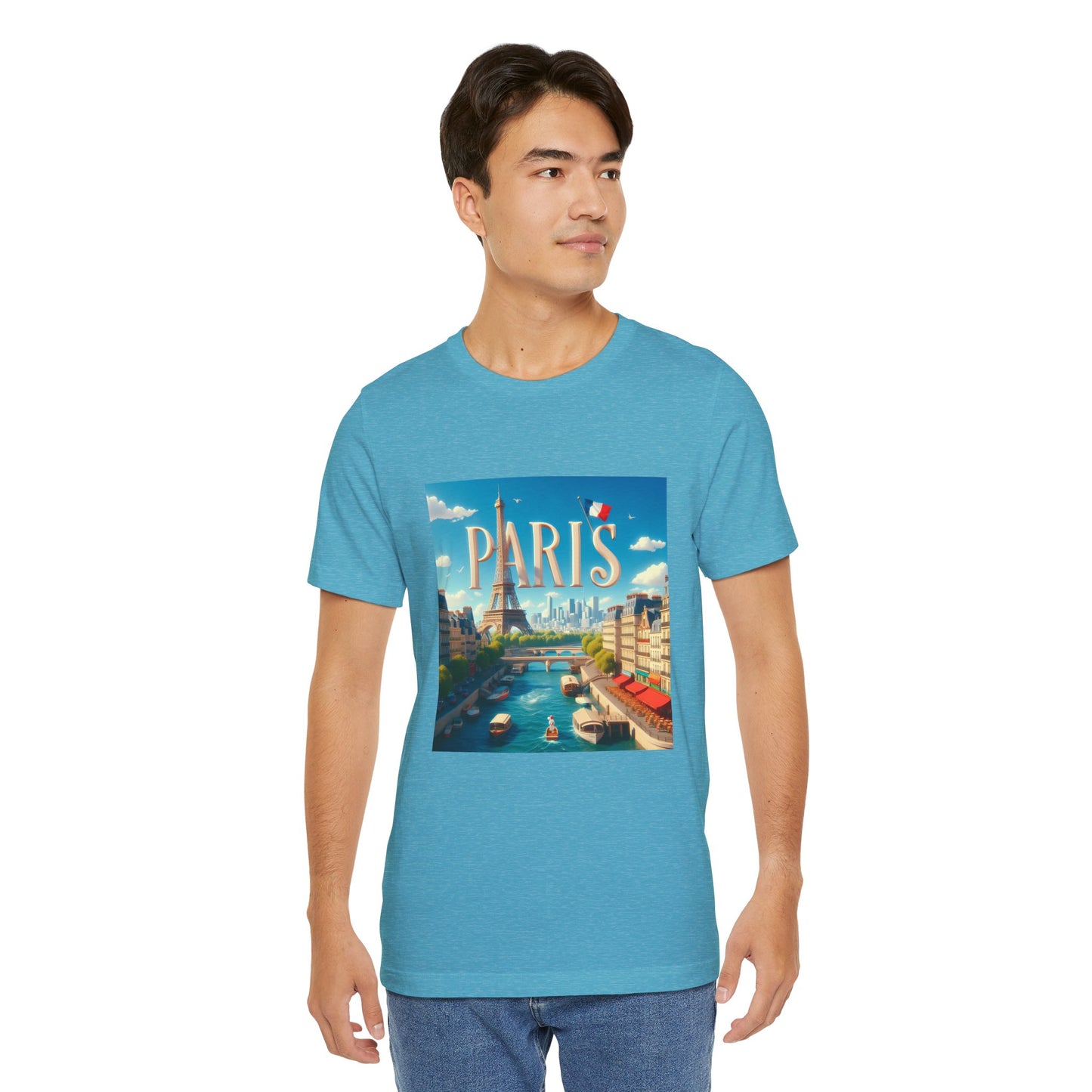 Paris Disney Pixar Style Jersey Short Sleeve Tee