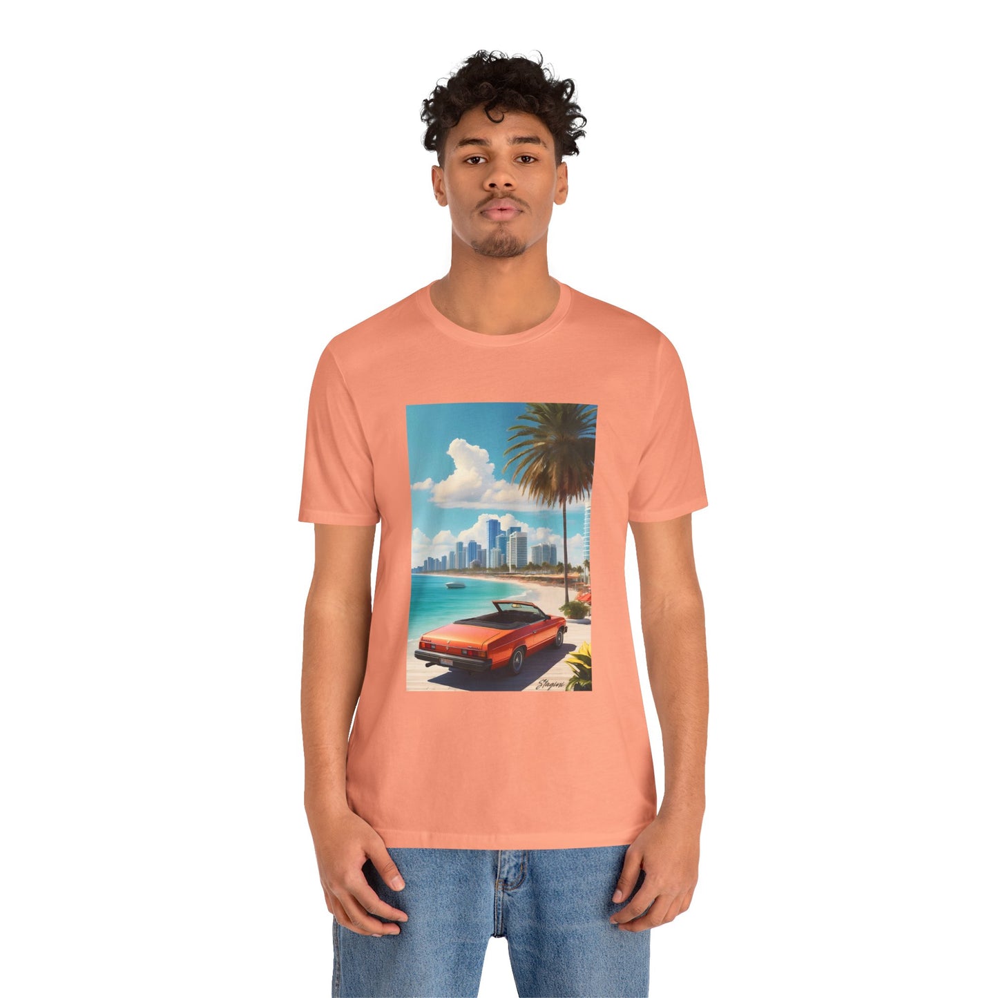 Car On The Beach Jersey Short Sleeve Tee