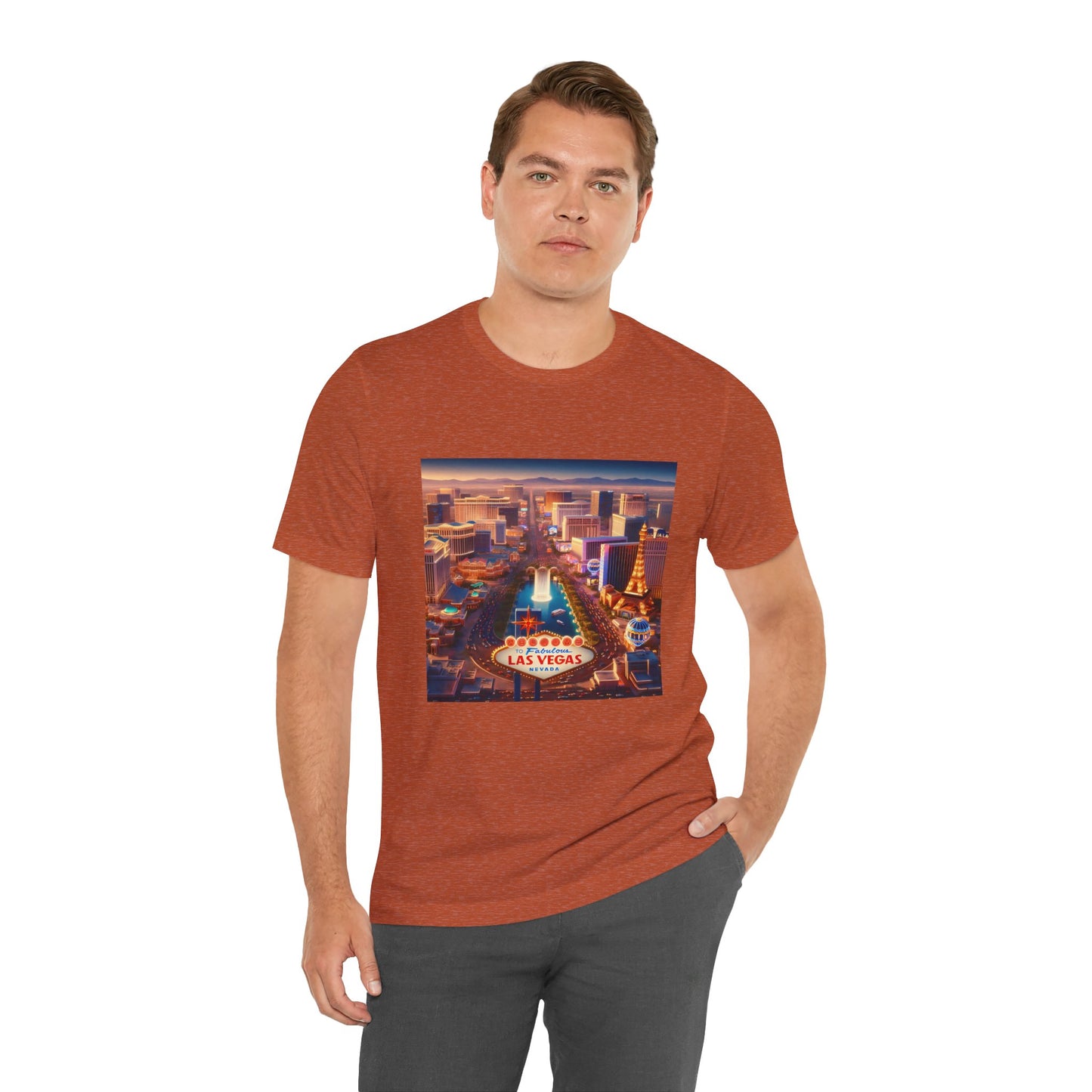 Las Vegas Sunset Disney Pixar Style Jersey Short Sleeve Tee