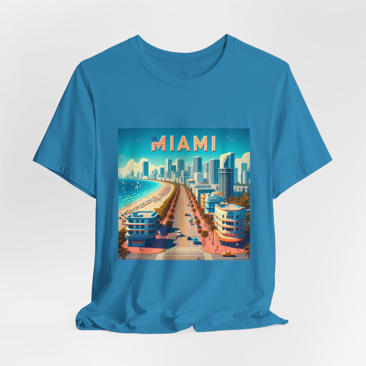 Miami Disney Pixar Style Jersey Short Sleeve Tee