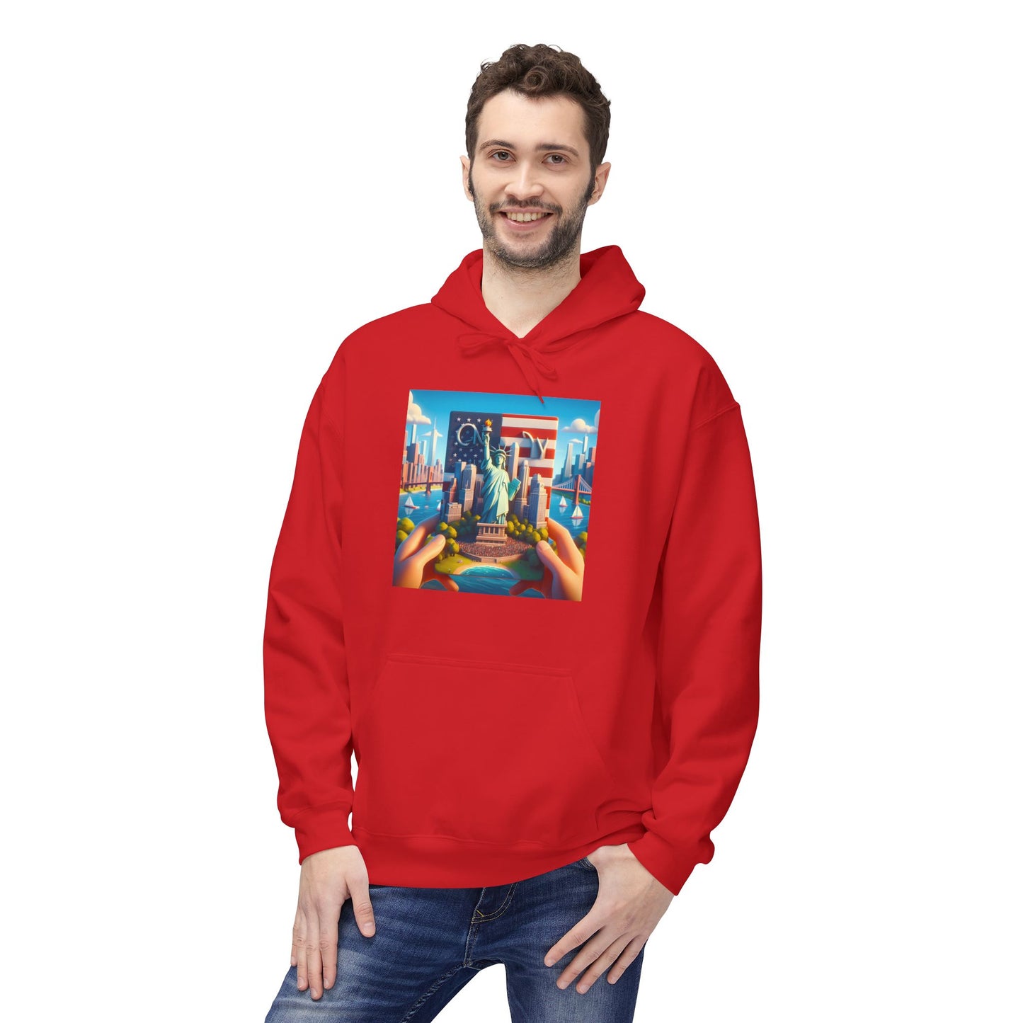 NY Disney Pixar Style Midweight Softstyle Fleece Hoodie