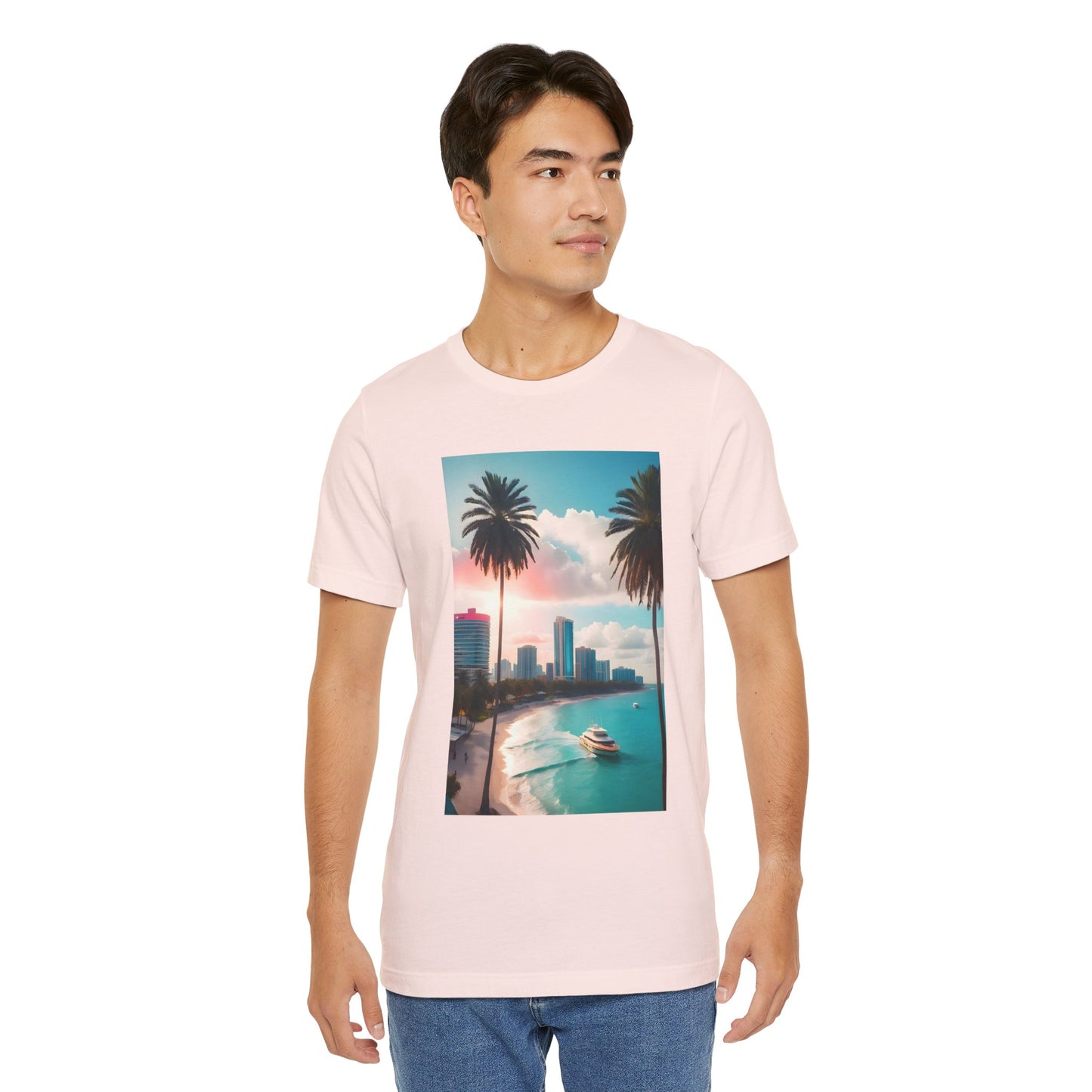 Miami Sunset Jersey Short Sleeve Tee