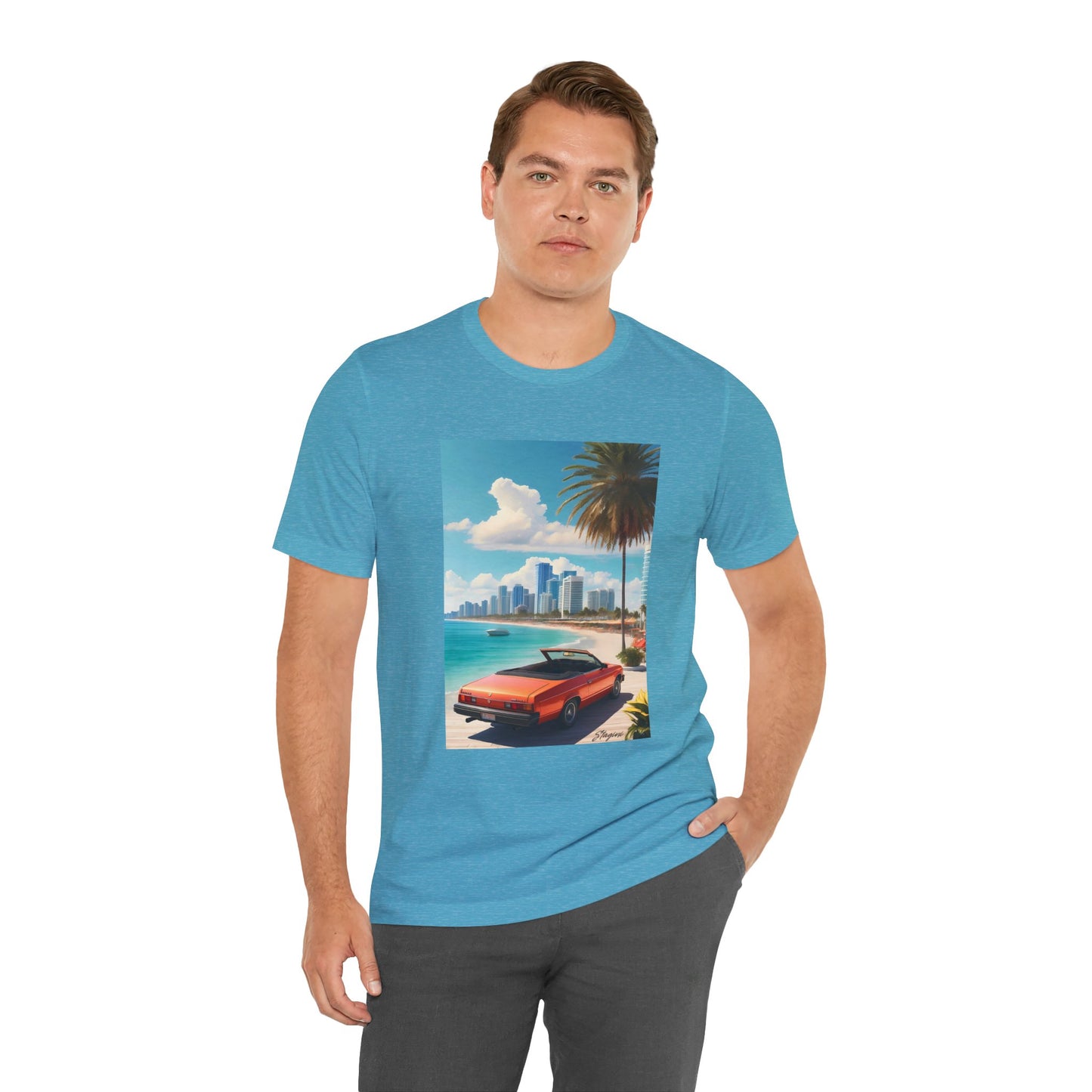 Car On The Beach Jersey Short Sleeve Tee