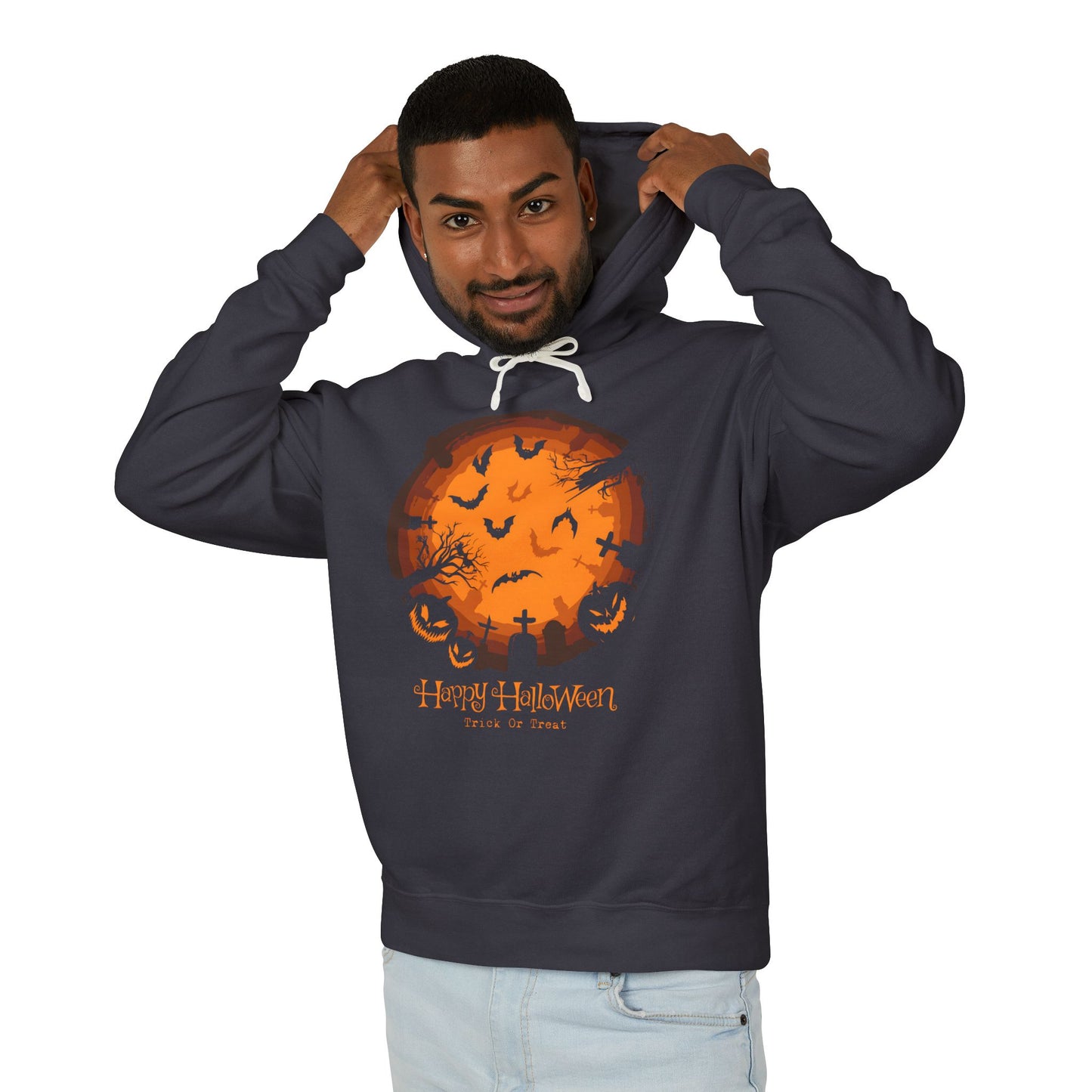 Happy Halloween Lightweight Hooded Sweatshirt