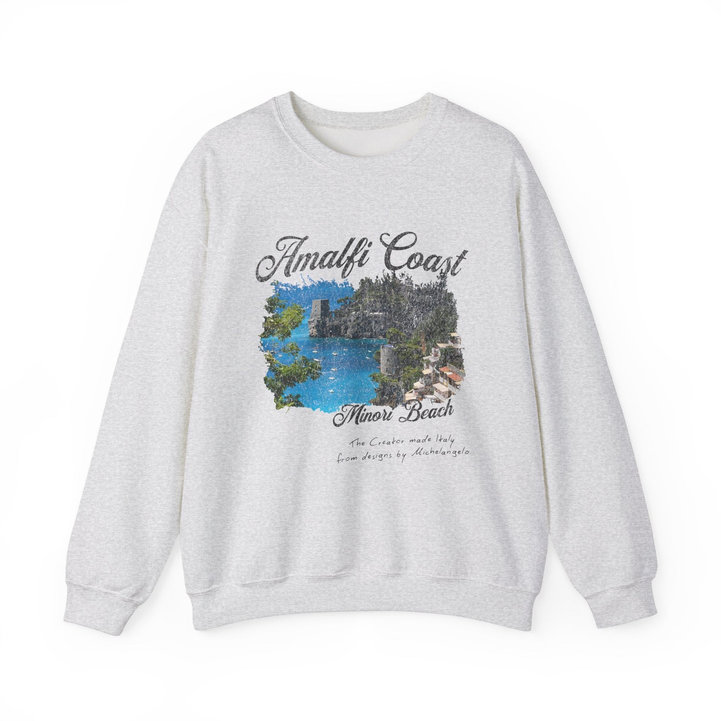 Minori Beach Amalfi Coast Graphic Sweatshirt