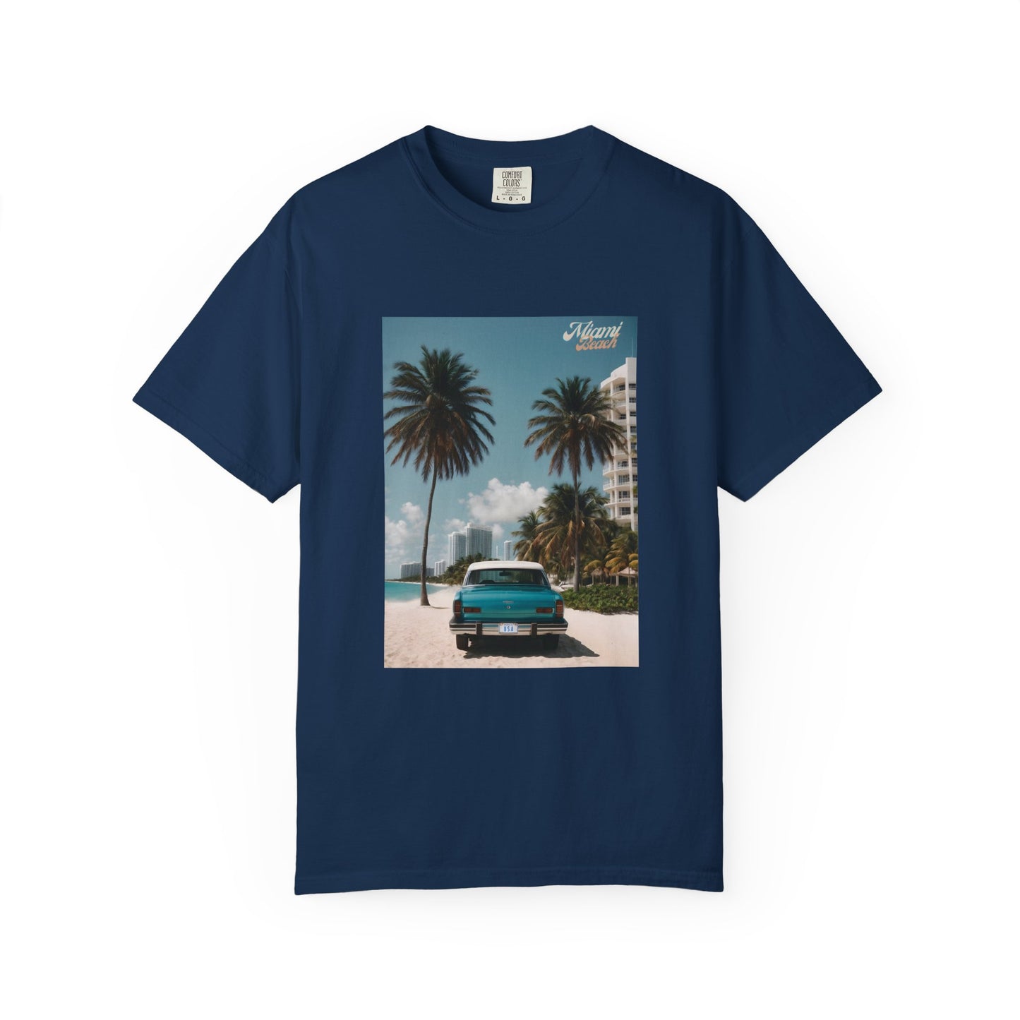 Miami Beach Vintage Car Graphic T-Shirt