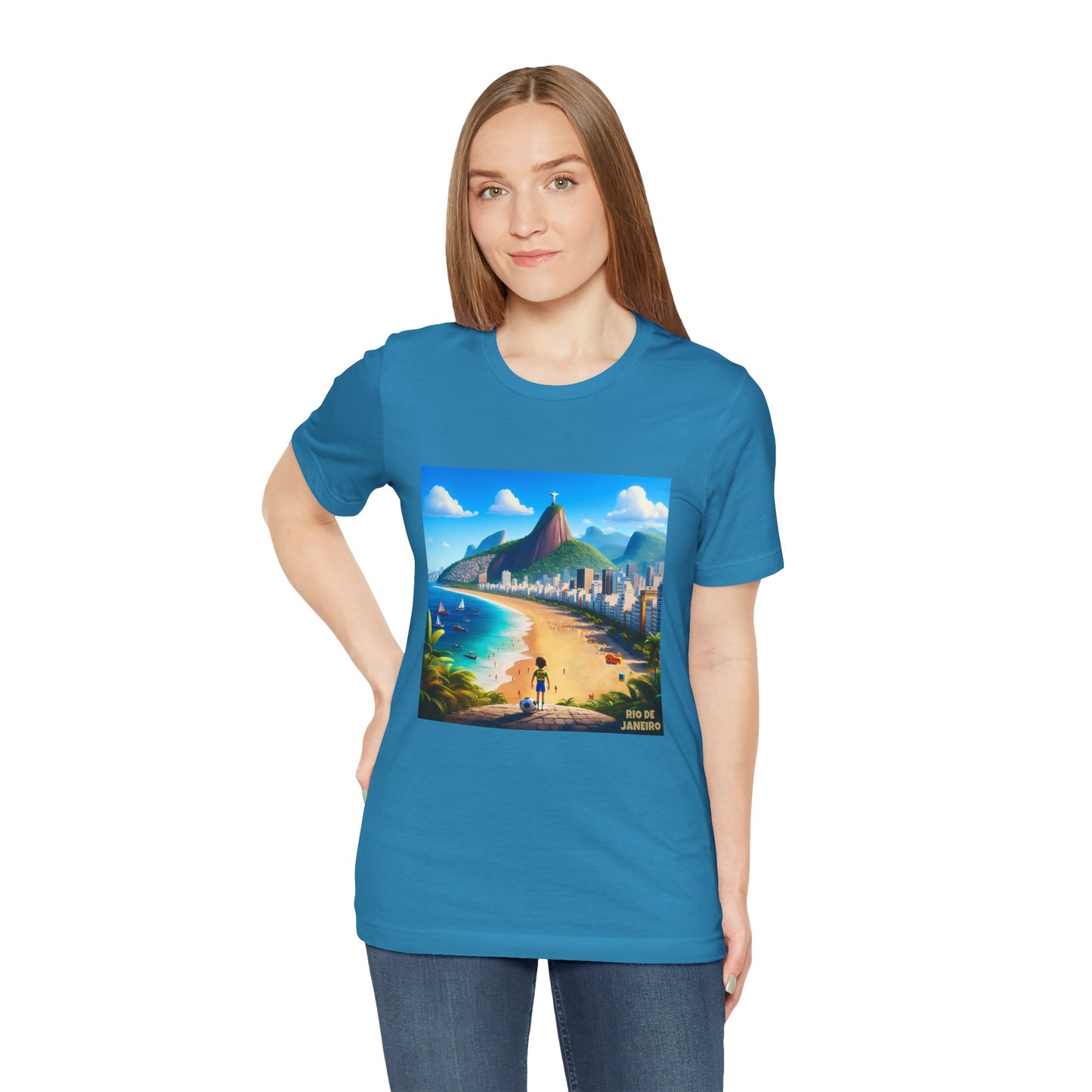 Rio De Janeiro Disney Pixar Style Jersey Short Sleeve Tee