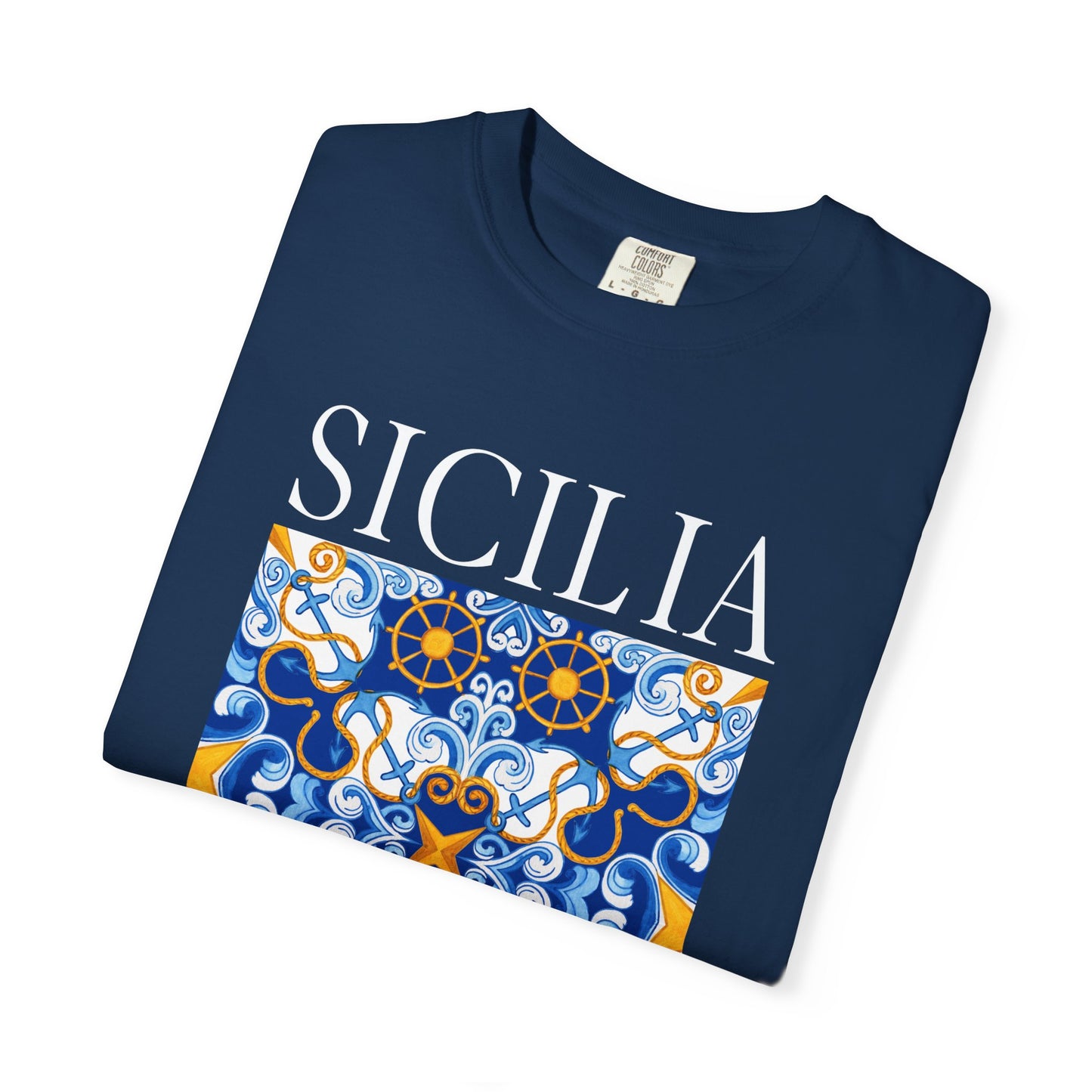 Sicily Vintage Mosaic Graphic T-Shirt - Italy Travel Tee