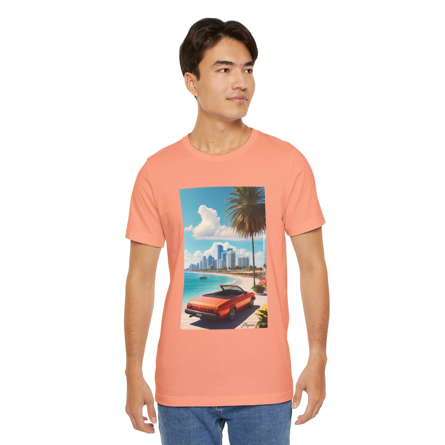 Car On The Beach Jersey Short Sleeve Tee