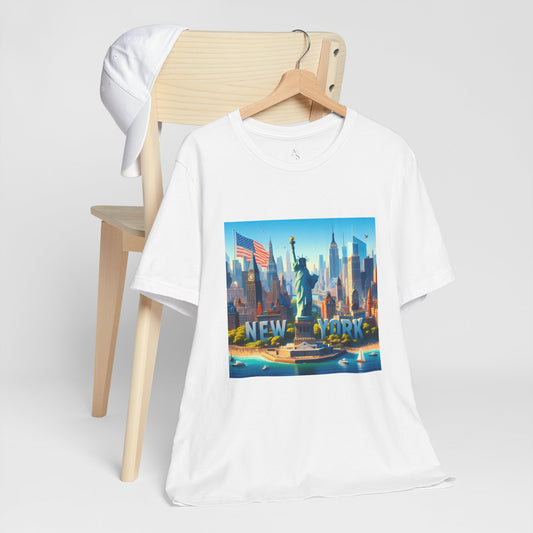 NY Disney Pixar Style Jersey Short Sleeve Tee