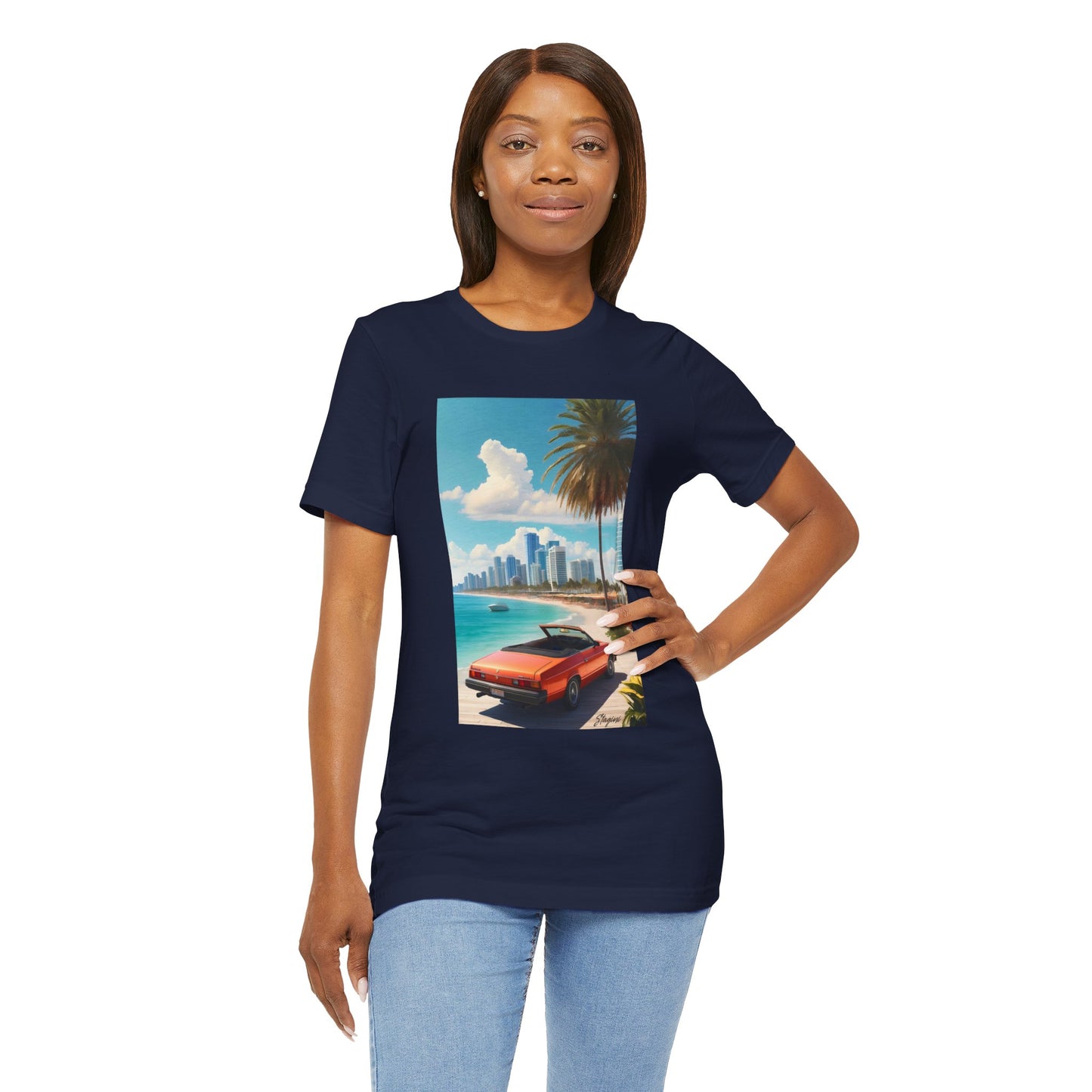 Car On The Beach Jersey Short Sleeve Tee