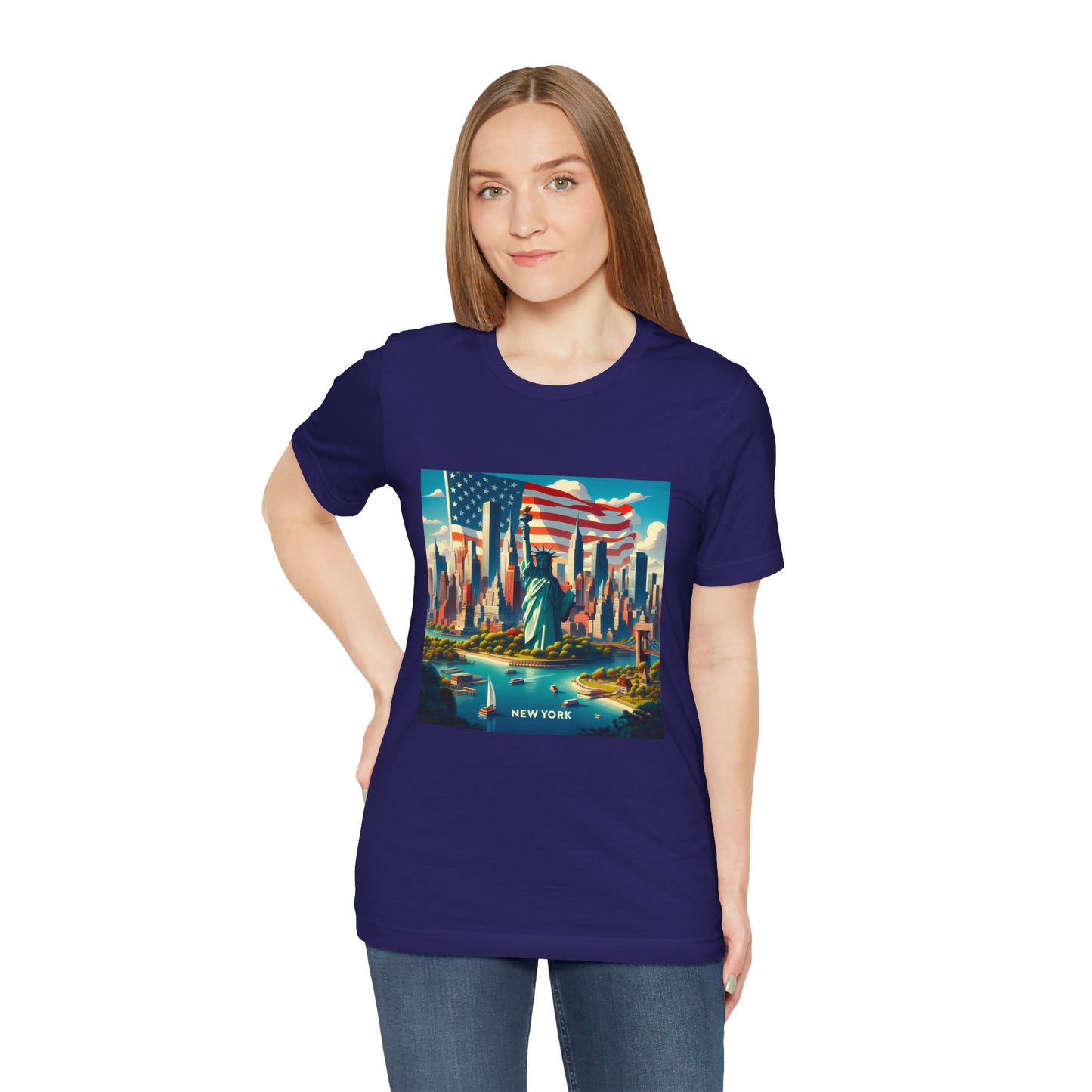 New York Disney Pixar Style Jersey Short Sleeve Tee