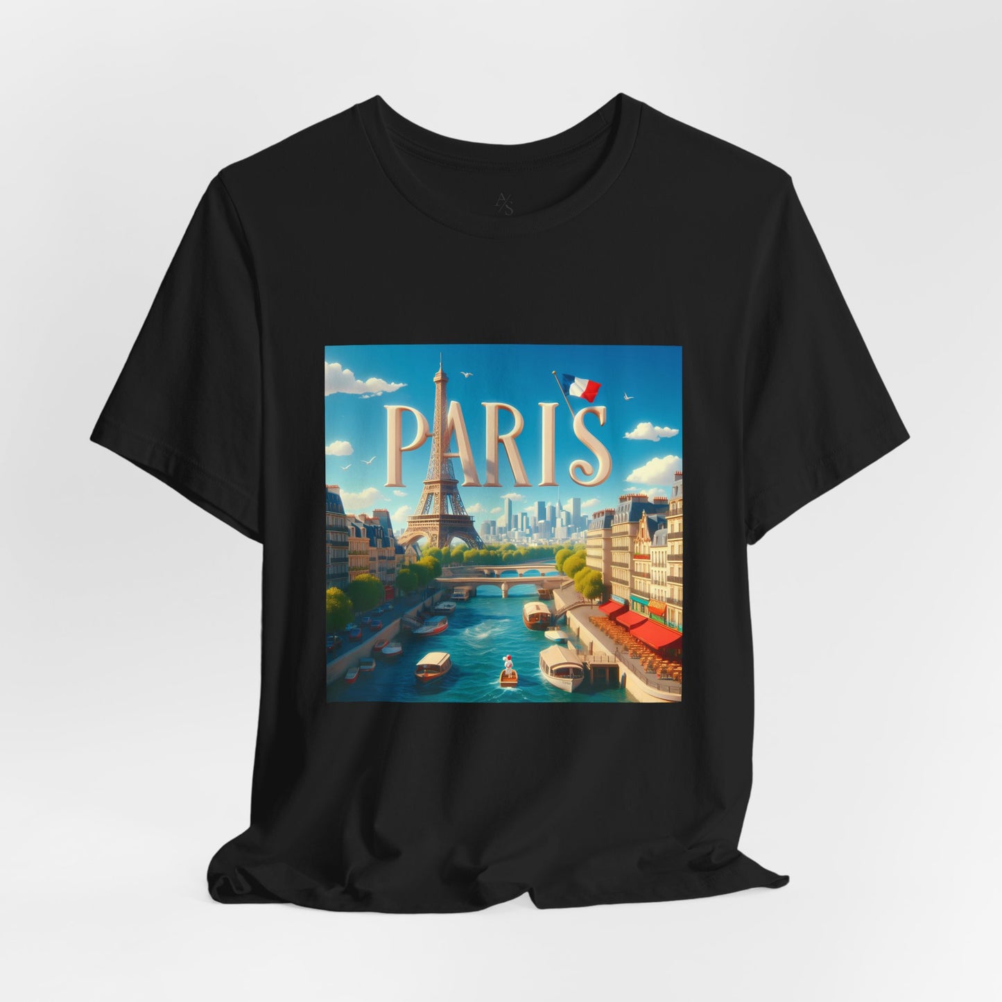 Paris Disney Pixar Style Jersey Short Sleeve Tee