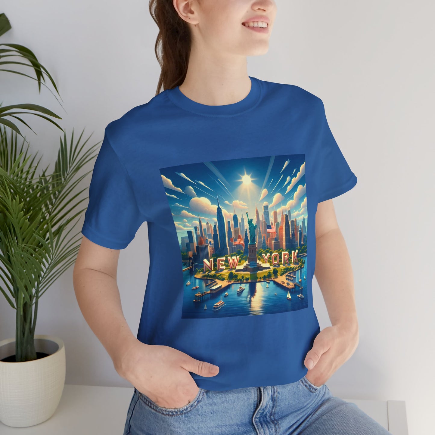 New York Disney Pixar Style Jersey Short Sleeve Tee