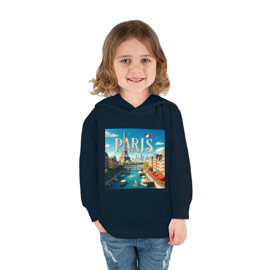 Paris Disney Pixar Style Toddler Pullover Fleece Hoodie