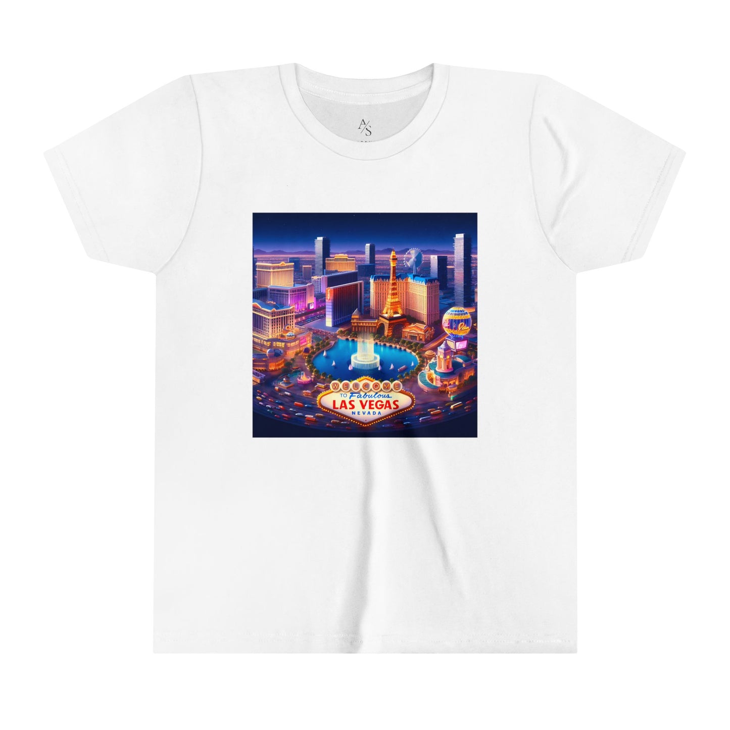 Las Vegas Disney Pixar Style Youth Short Sleeve Tee