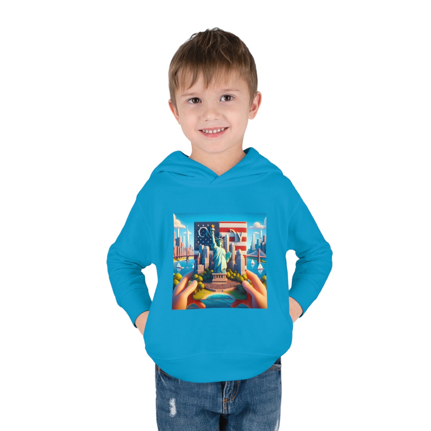 NYC Disney Pixar Style Toddler Pullover Fleece Hoodie