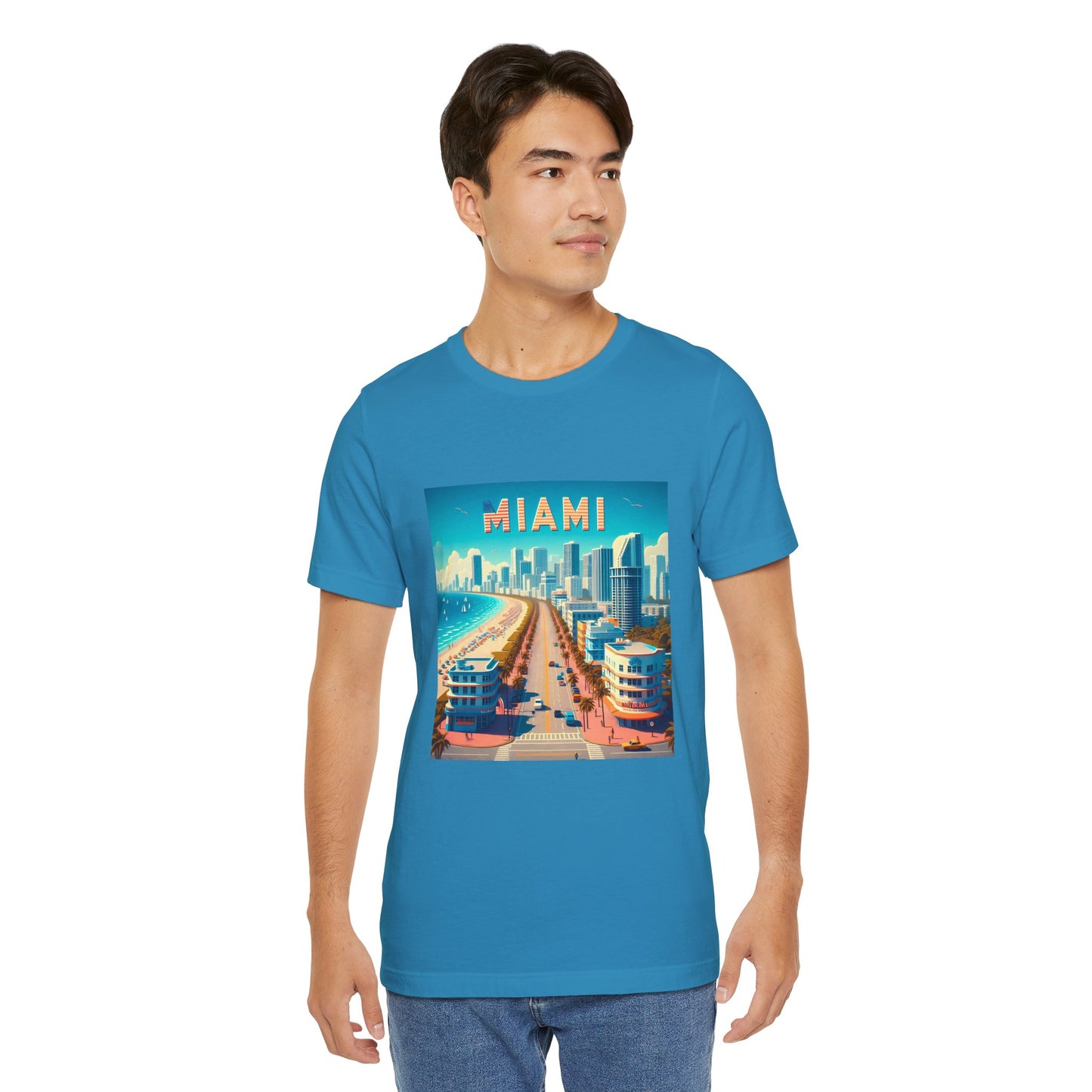 Miami Disney Pixar Style Jersey Short Sleeve Tee